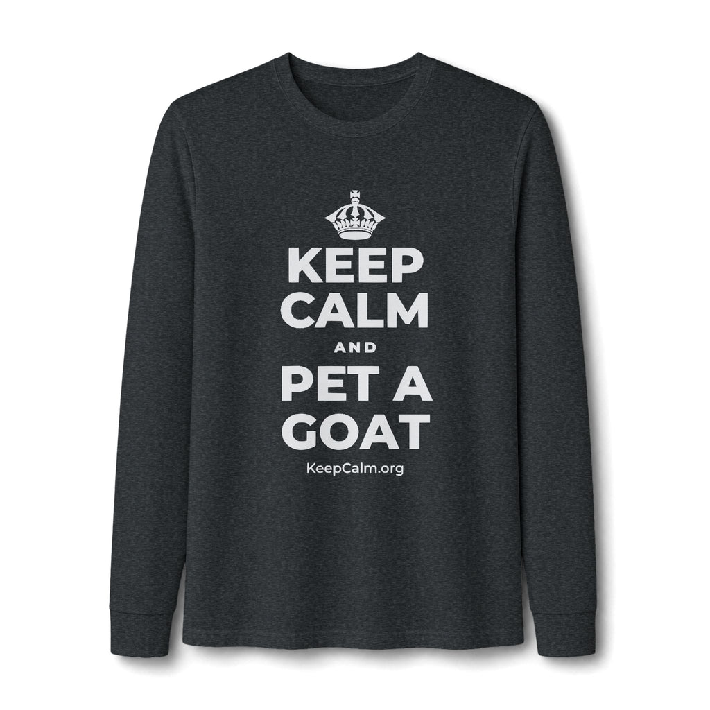 KEEP CALM AND PET A GOAT Long Sleeve Tee