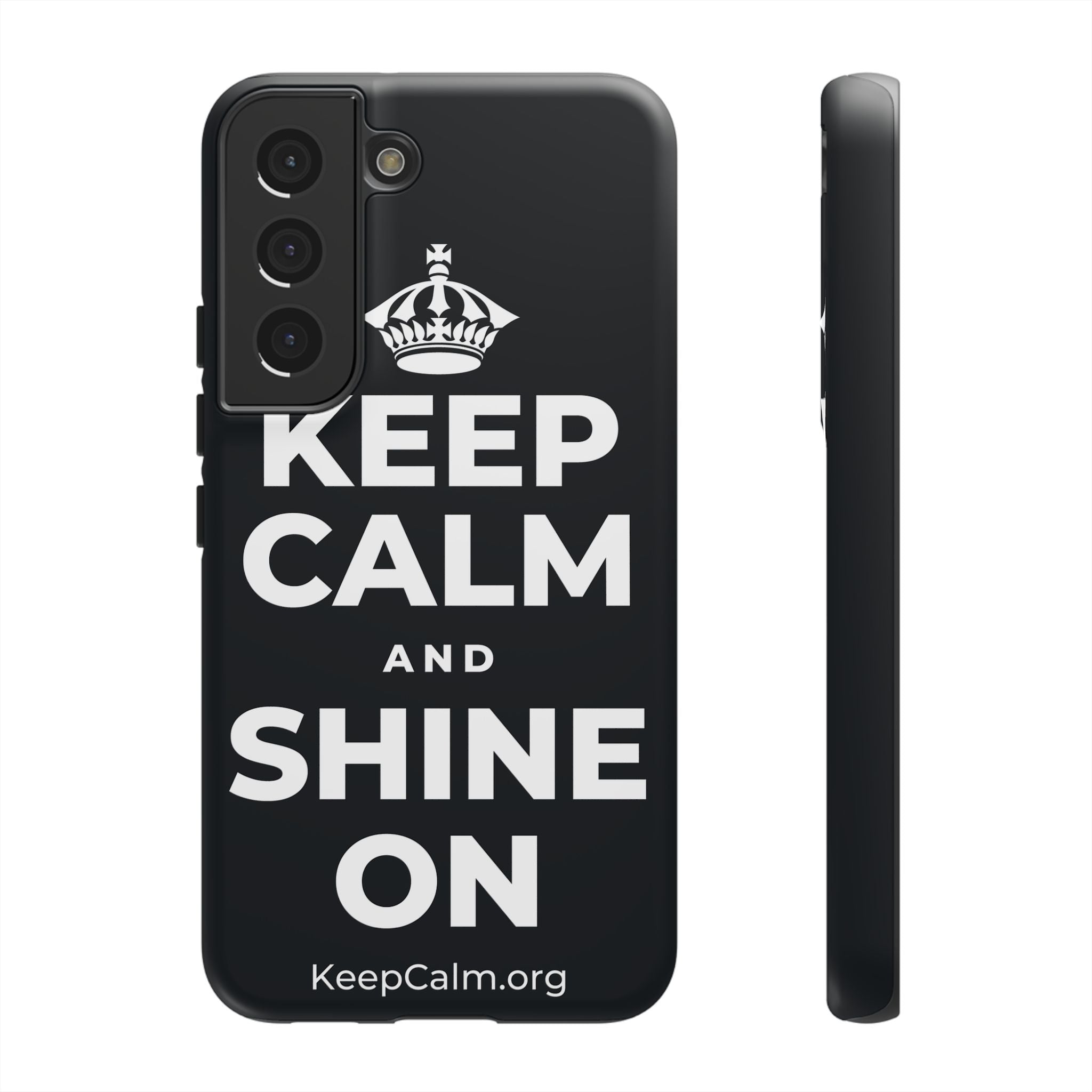 KEEP CALM AND SHINE ON Phone Case (Dark)