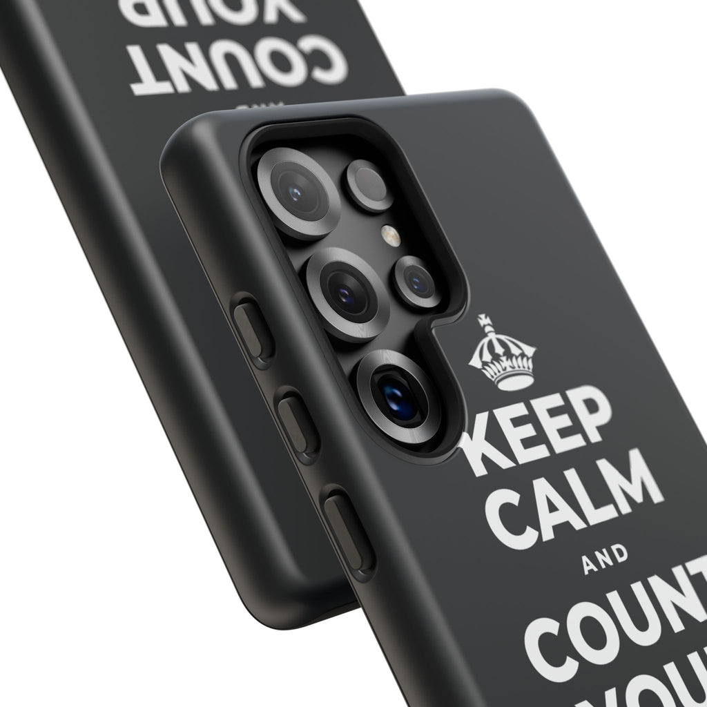 KEEP CALM AND COUNT YOUR SLOW BREATHS Phone Case (Dark)