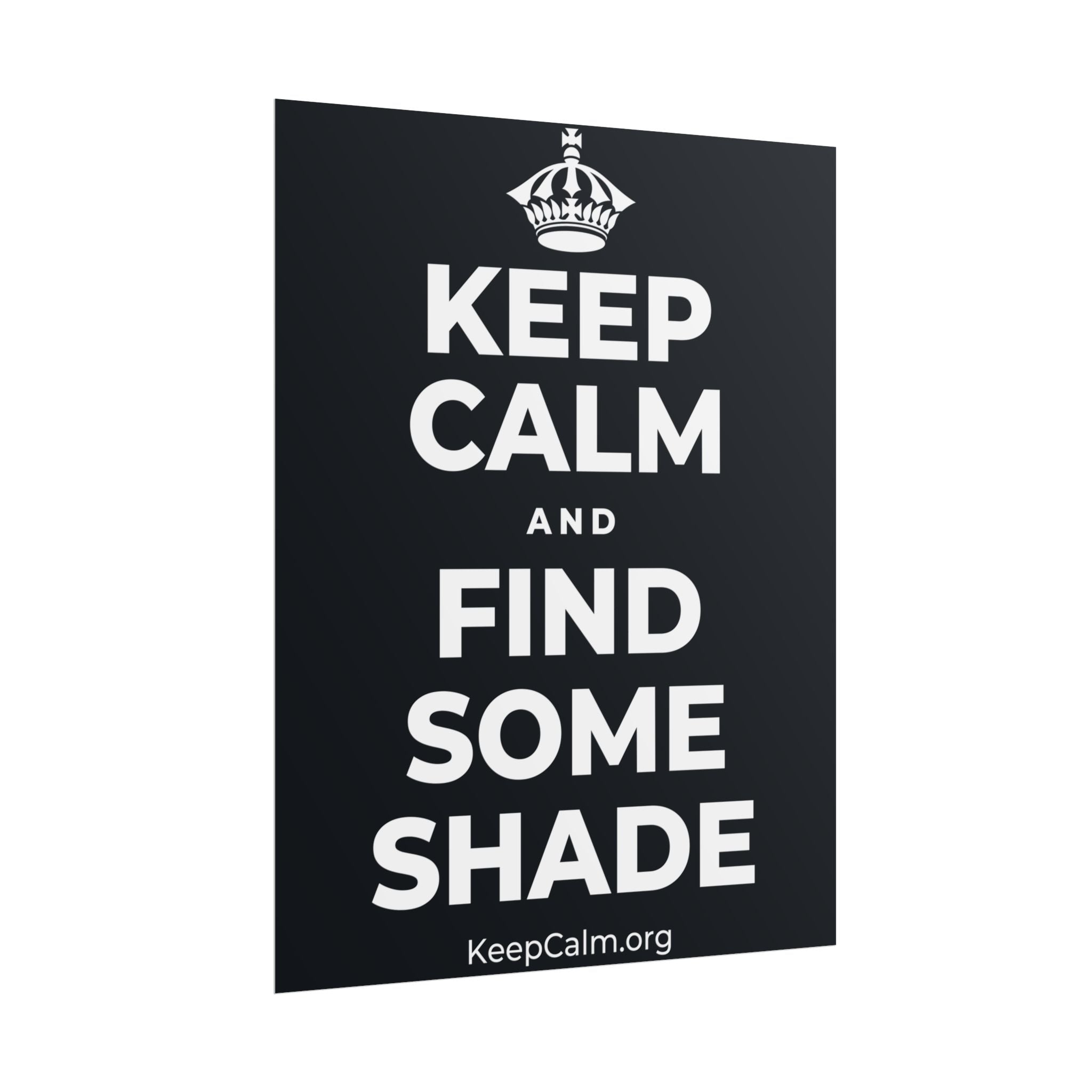 KEEP CALM AND FIND SOME SHADE Poster (Dark)