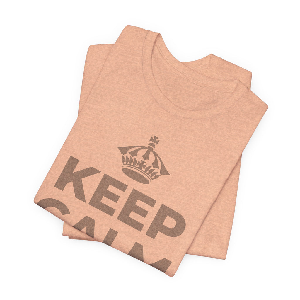 KEEP CALM AND あなたは愛される人 T-Shirt (Soft Cream–Heather Mauve)