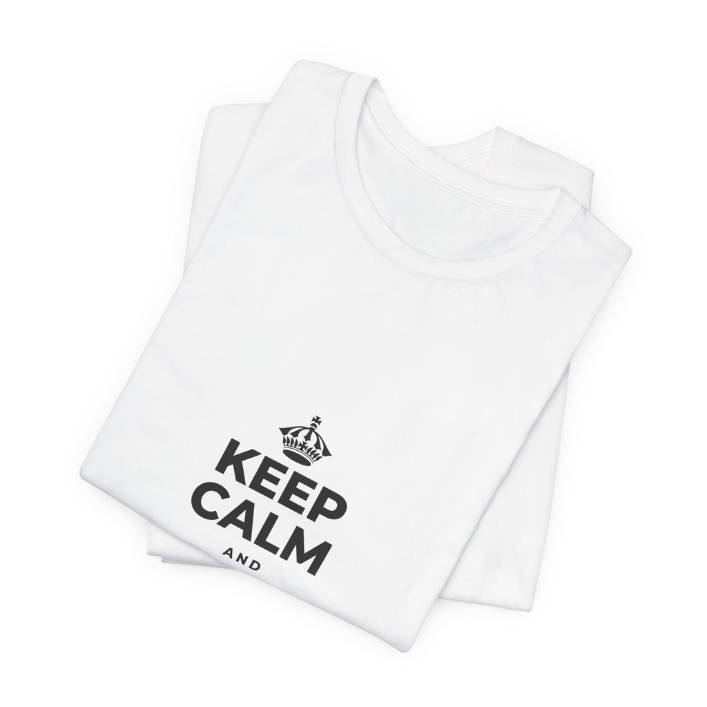 KEEP CALM AND STAY UNBOTHERED T-Shirt (White–Asphalt)