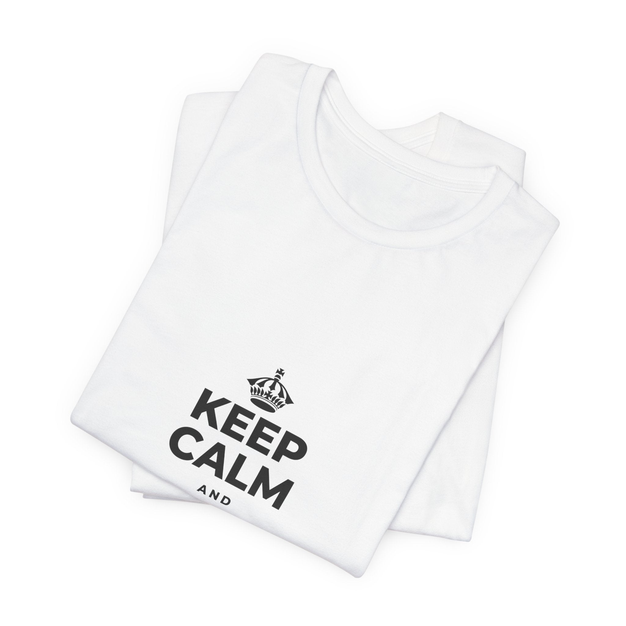 KEEP CALM AND STAY UNBOTHERED T-Shirt (White–Asphalt)
