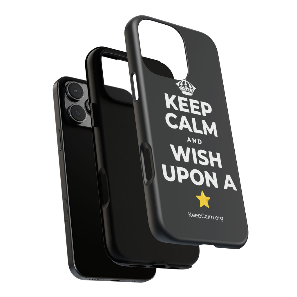 KEEP CALM AND WISH UPON A ⭐ Phone Case (Dark)
