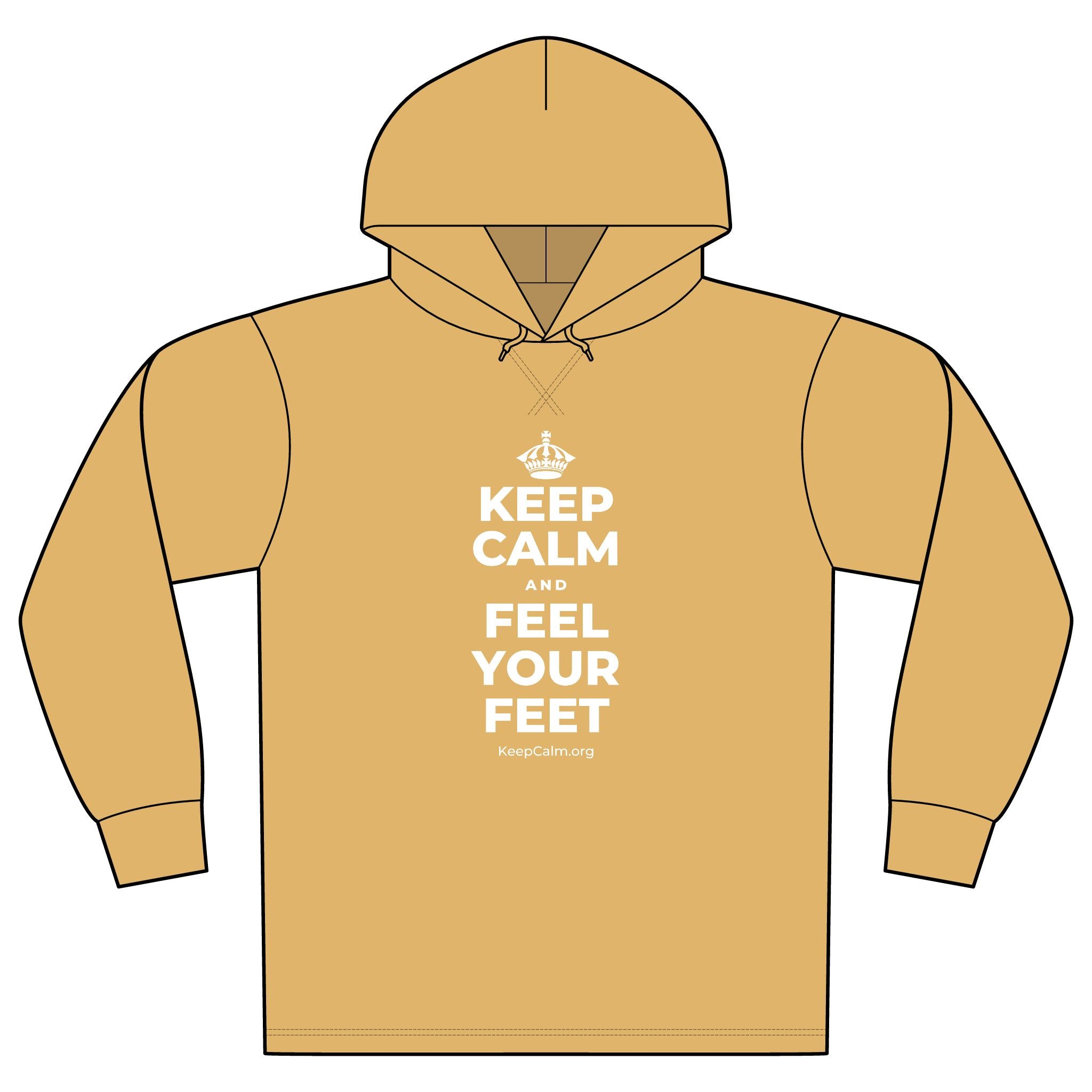 KEEP CALM AND FEEL YOUR FEET Organic Hoodie Tee