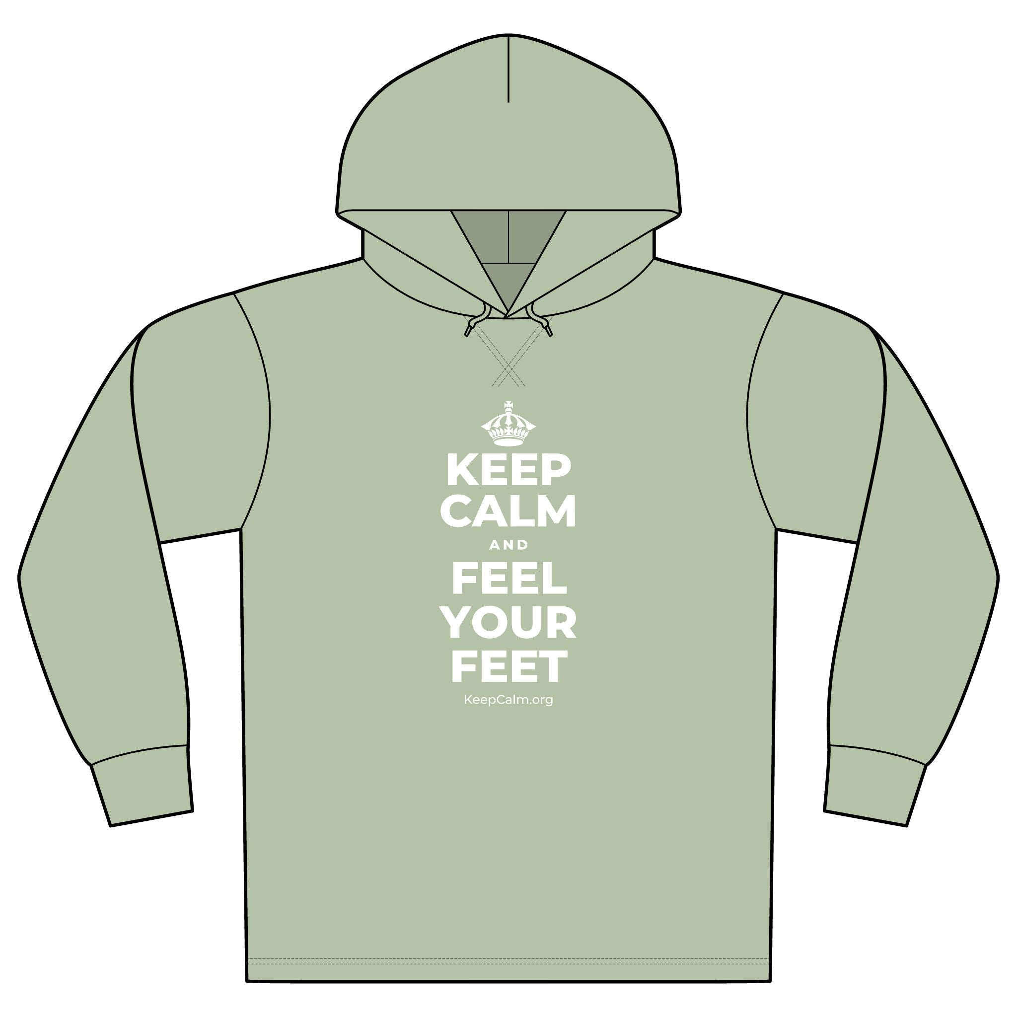 KEEP CALM AND FEEL YOUR FEET Organic Hoodie Tee