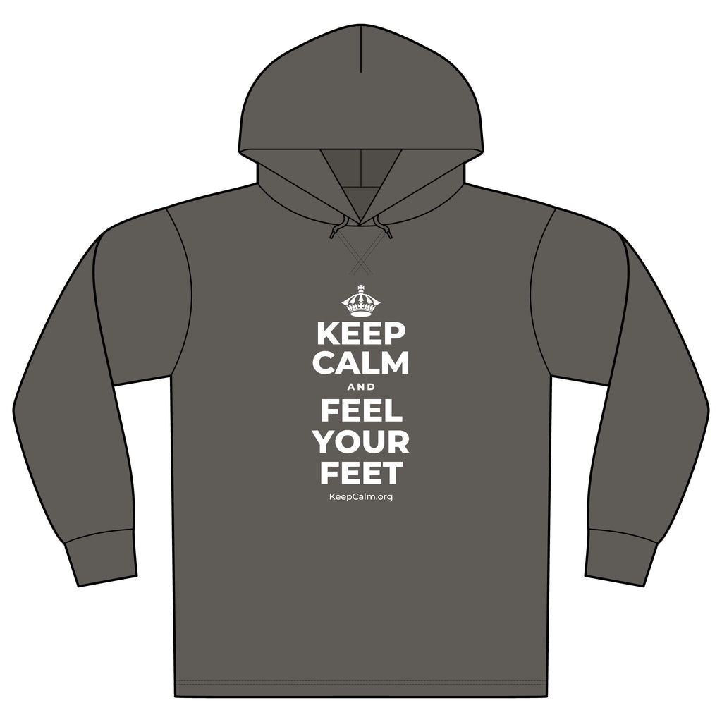 KEEP CALM AND FEEL YOUR FEET Organic Hoodie Tee