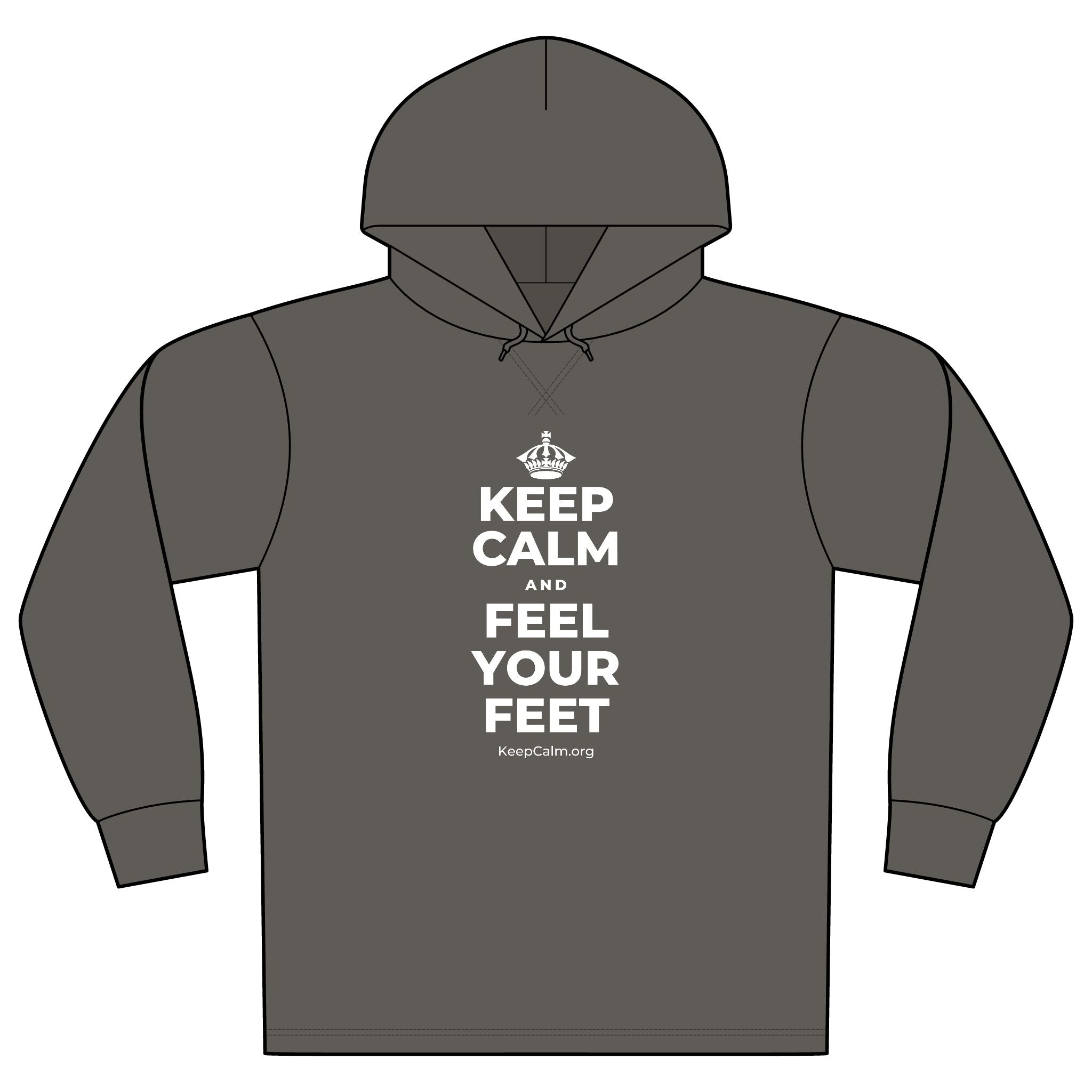 KEEP CALM AND FEEL YOUR FEET Organic Hoodie Tee