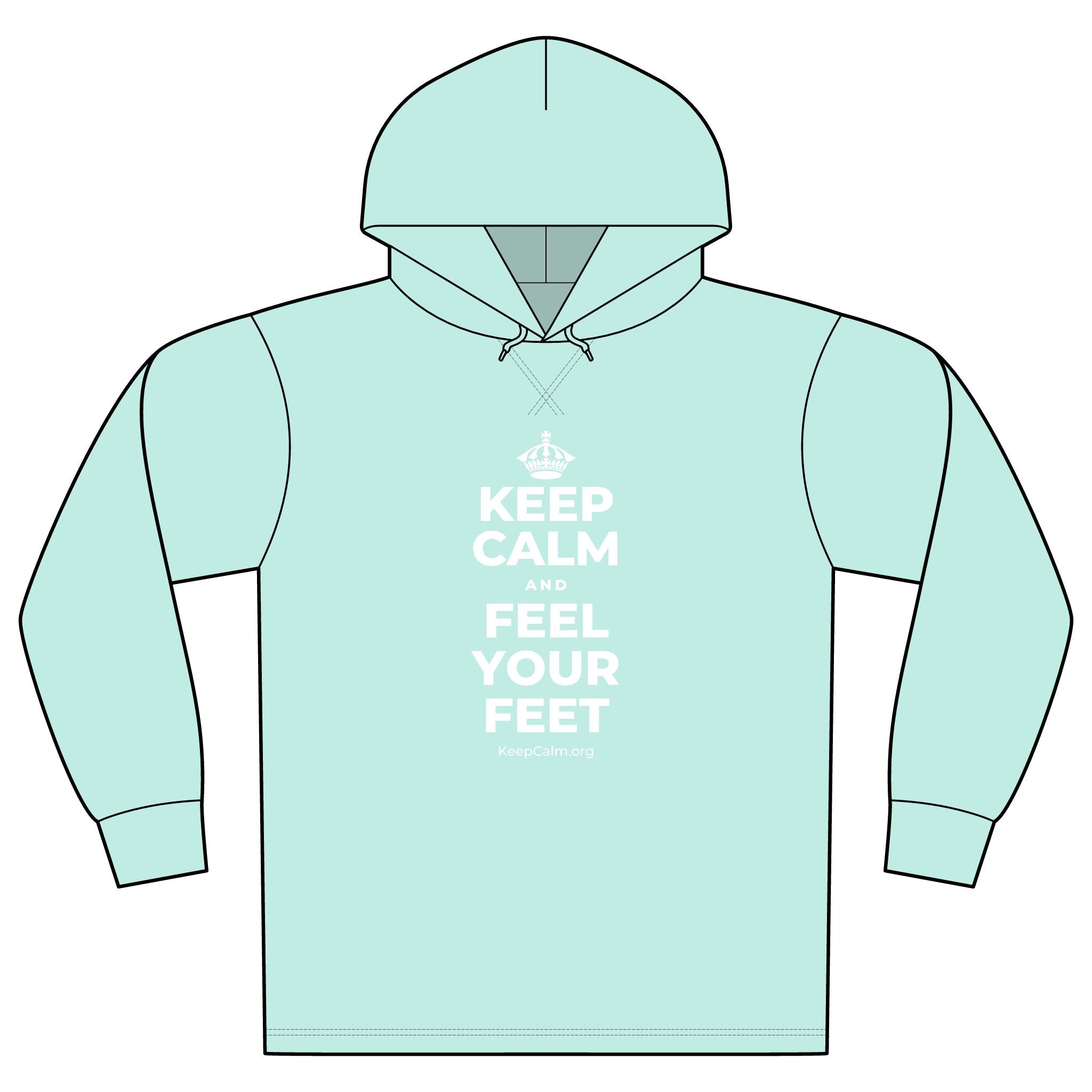 KEEP CALM AND FEEL YOUR FEET Organic Hoodie Tee