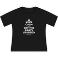 KEEP CALM AND GET THE PARTY STARTED Women's Raglan Tee