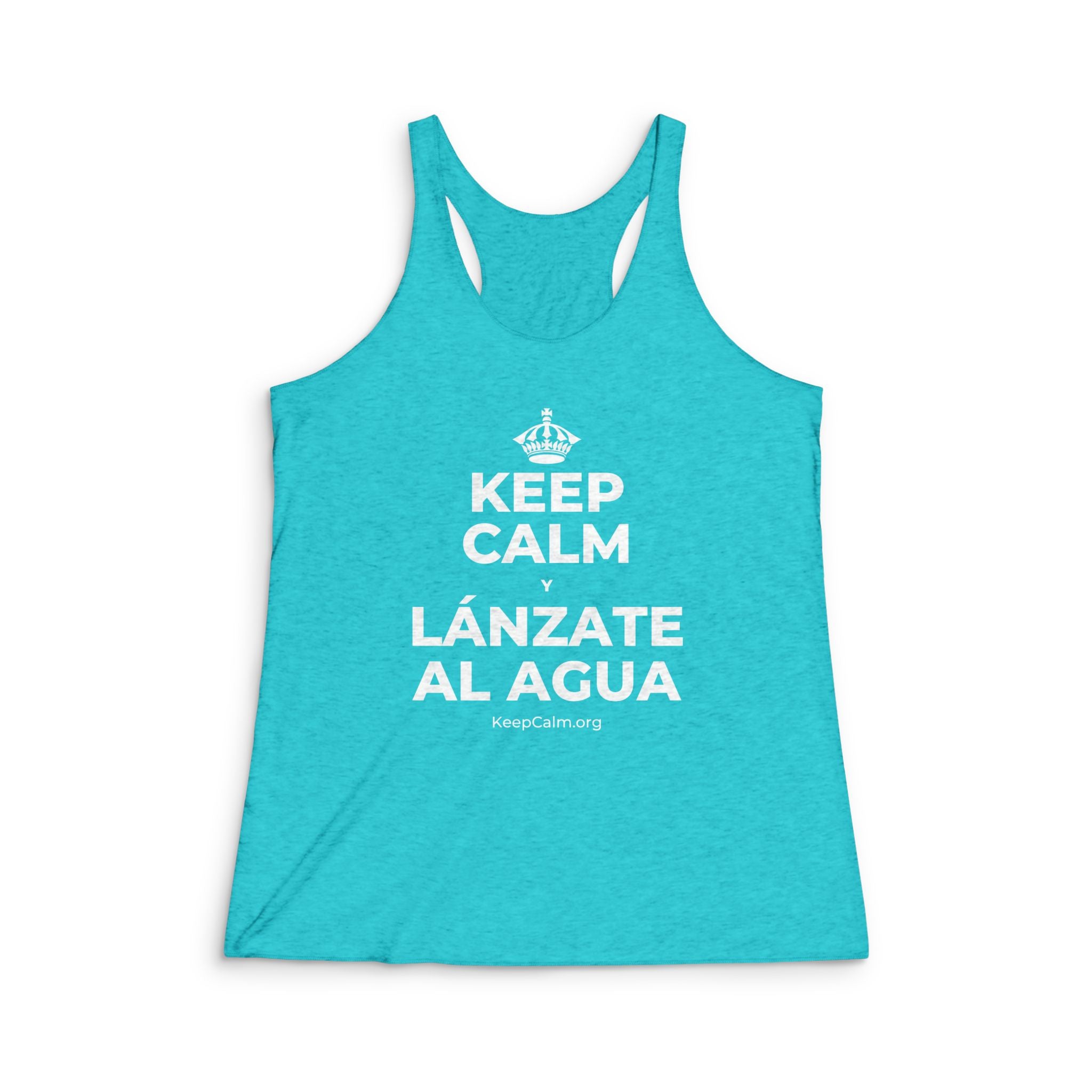 KEEP CALM Y LÁNZATE AL AGUA Women's Racerback Tank