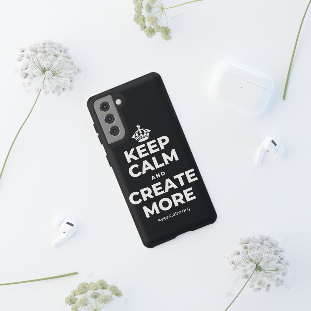 KEEP CALM AND CREATE MORE Phone Case (Dark)