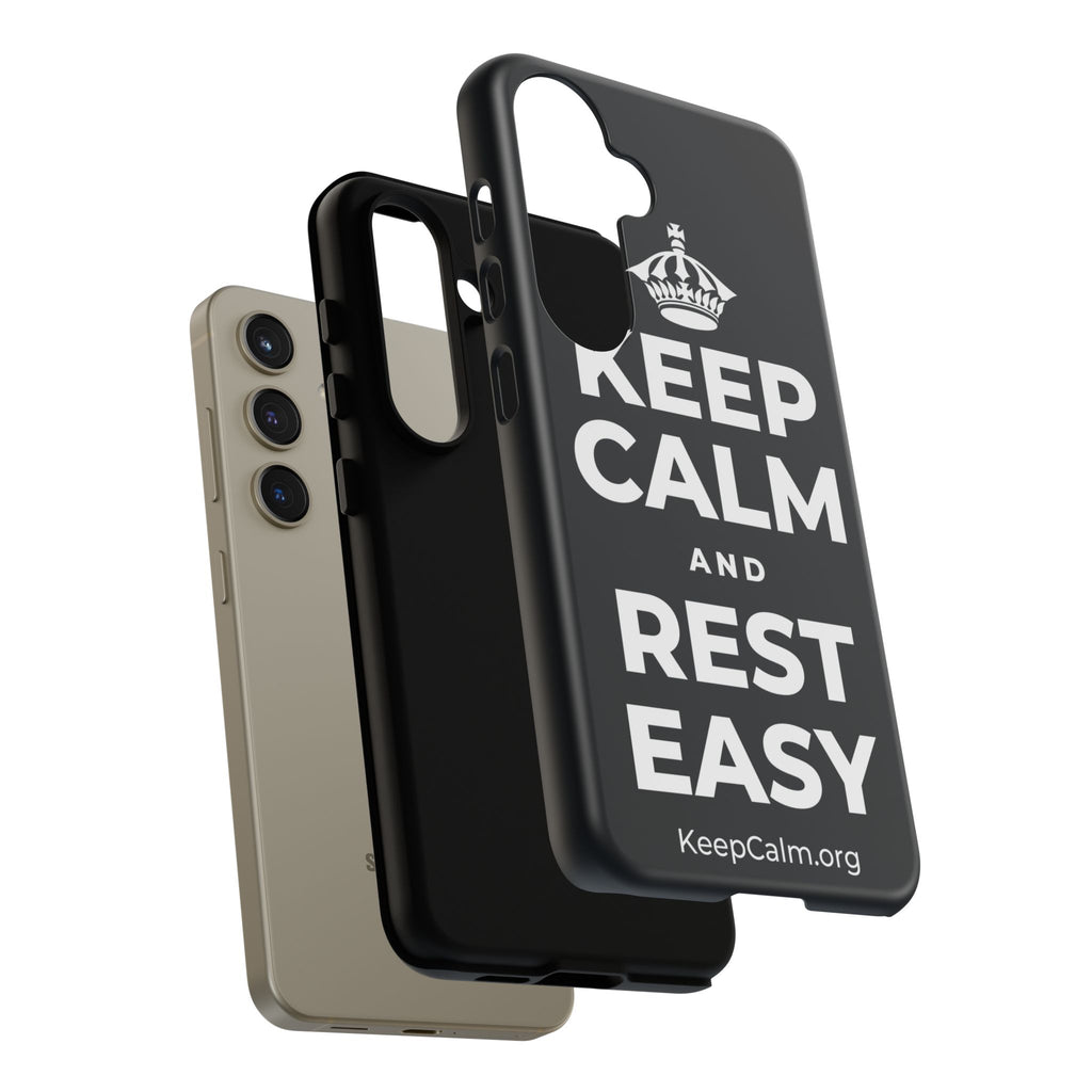 KEEP CALM AND REST EASY Phone Case (Dark)