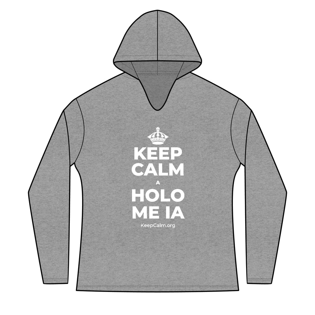 KEEP CALM A HOLO ME IA Women's Long Sleeve Hoodie