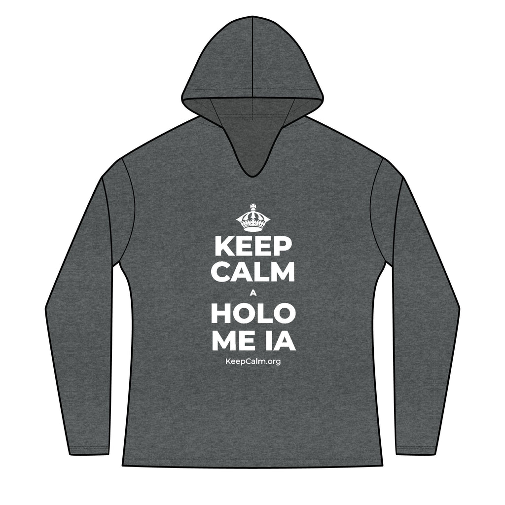 KEEP CALM A HOLO ME IA Women's Long Sleeve Hoodie