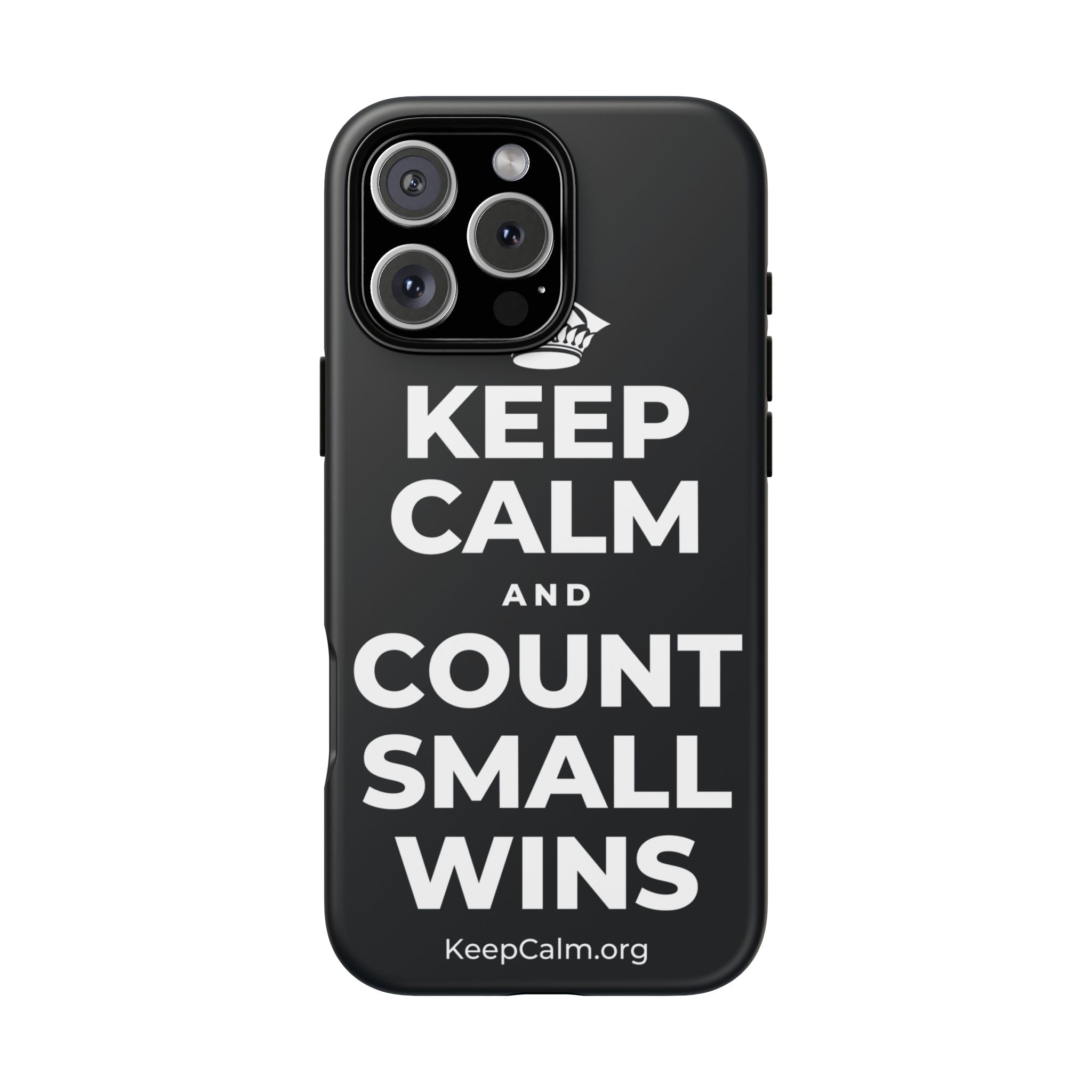 KEEP CALM AND COUNT SMALL WINS Phone Case (Dark)