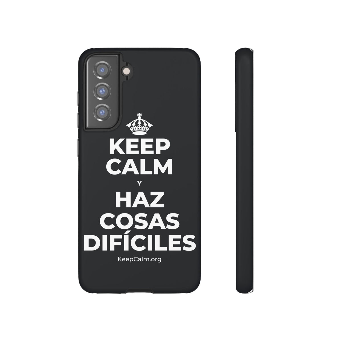 KEEP CALM Y HAZ COSAS DIFÍCILES Phone Case (Dark)