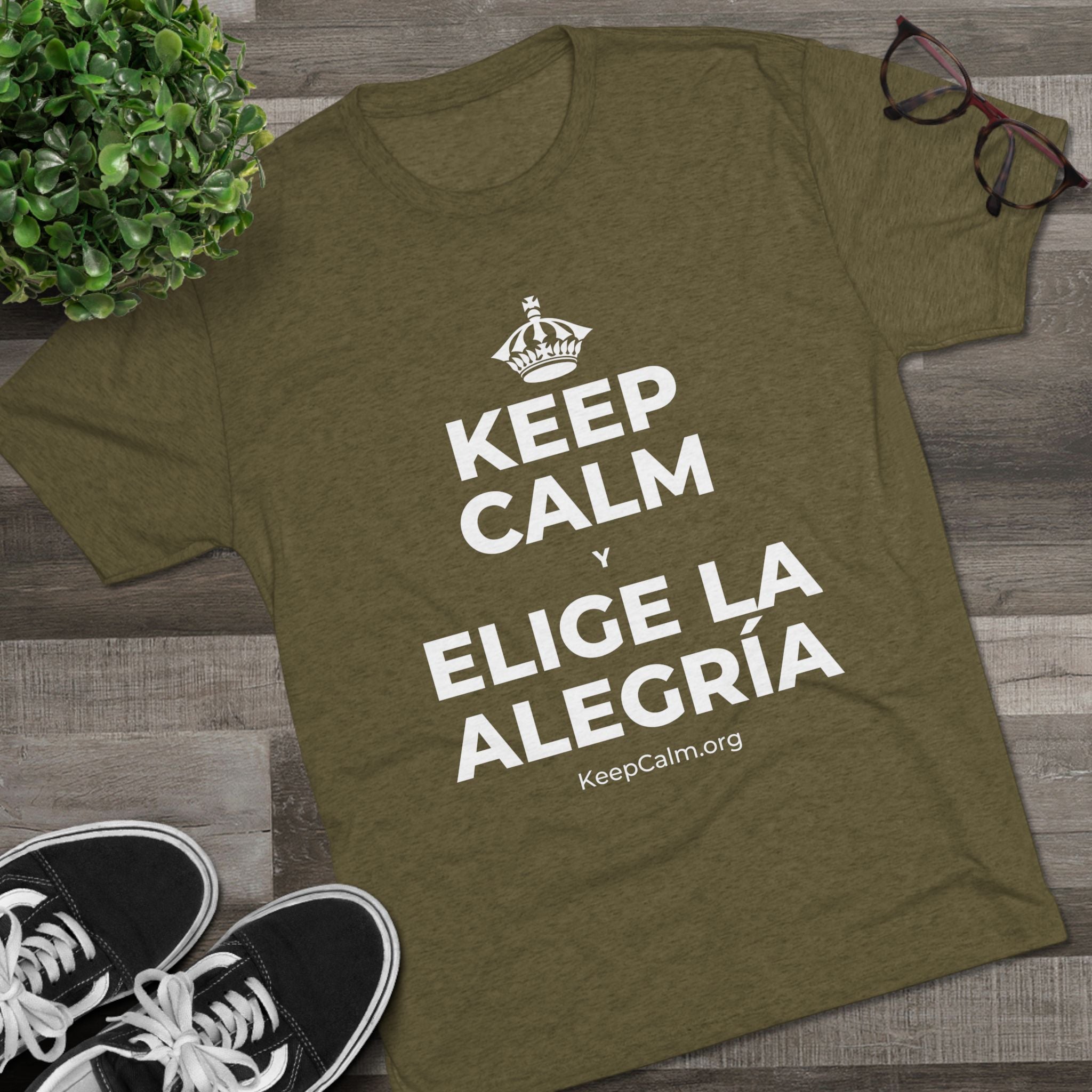 KEEP CALM Y ELIGE LA ALEGRÍA Tri-Blend Tee