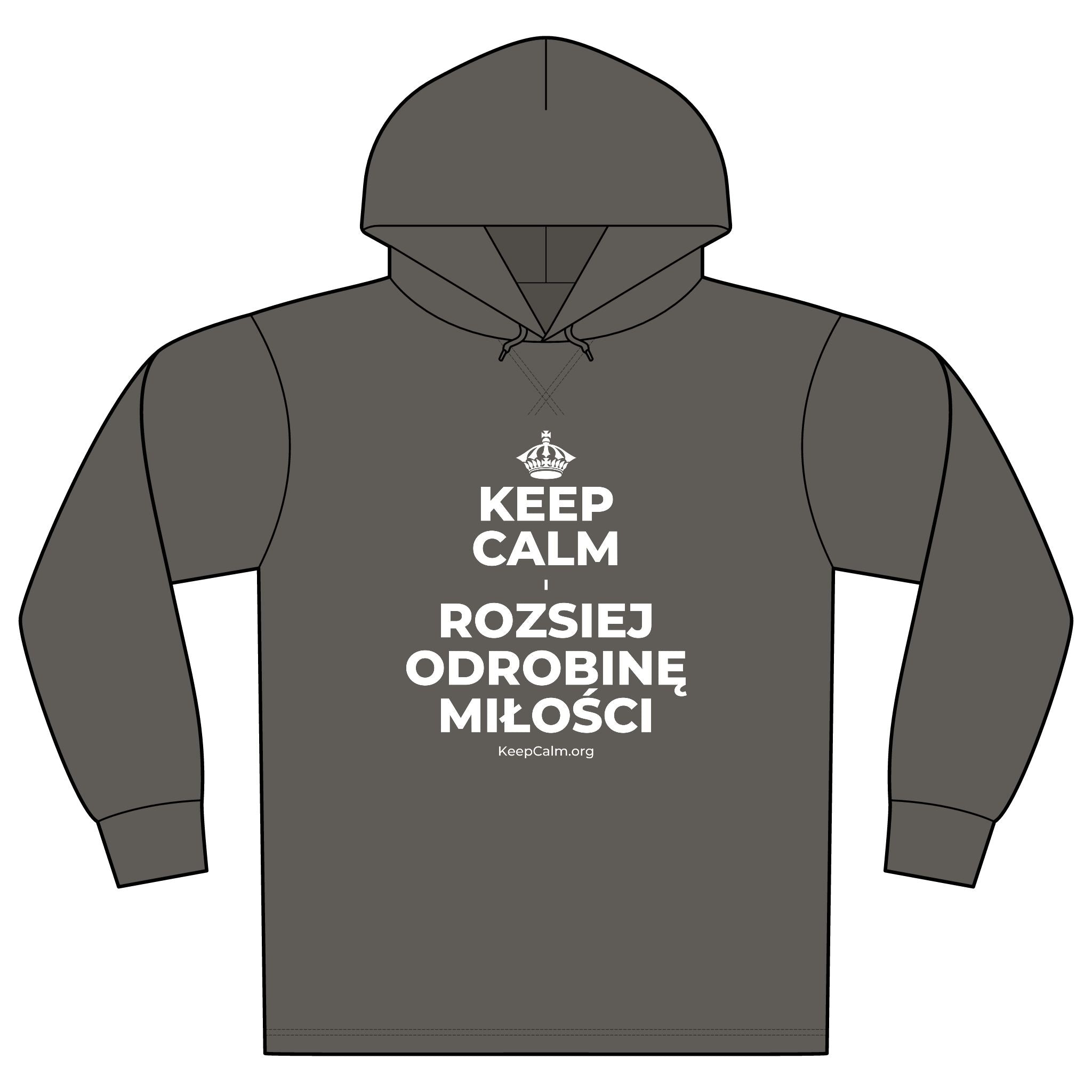 KEEP CALM I ROZSIEJ ODROBINĘ MIŁOŚCI Organic Hoodie Tee