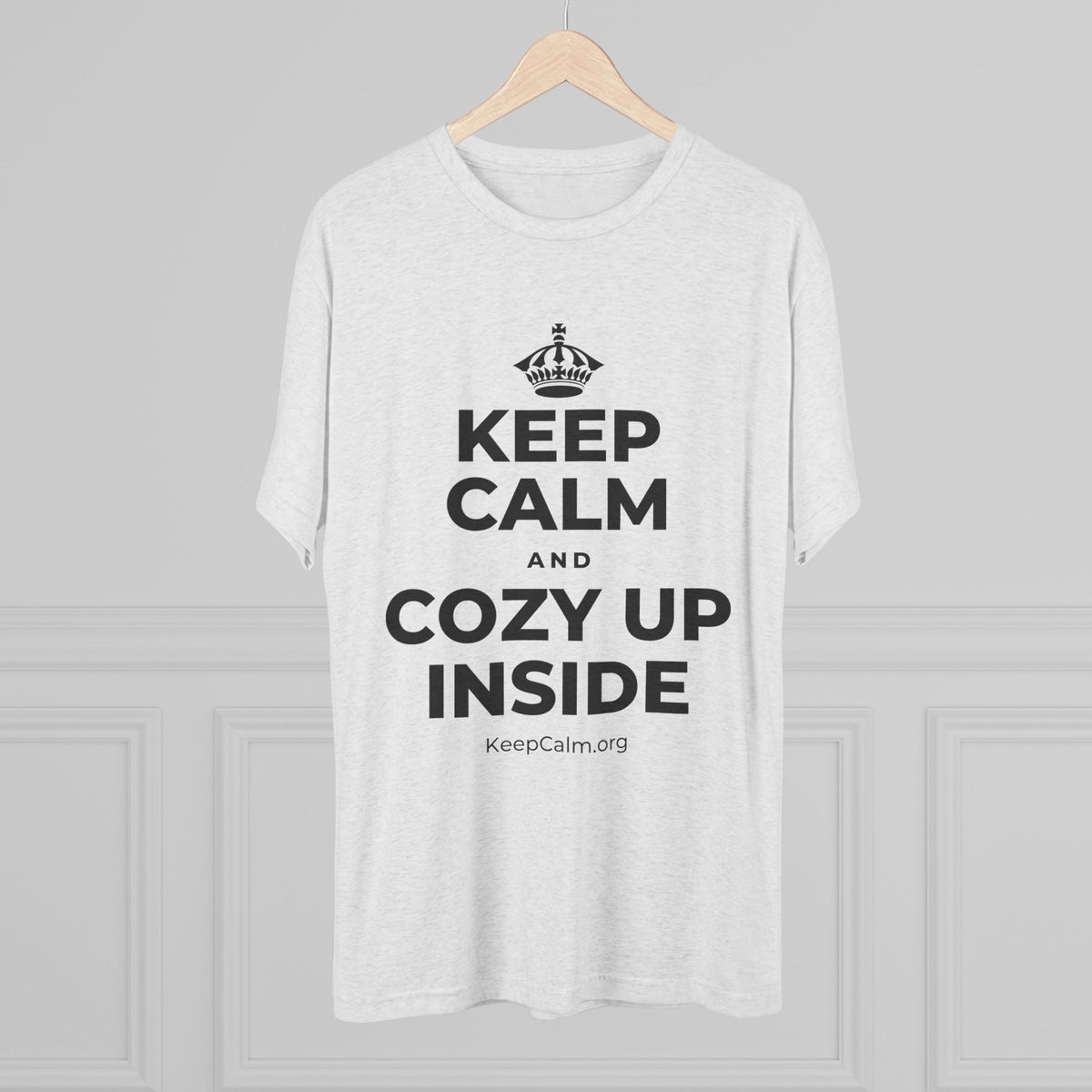 KEEP CALM AND COZY UP INSIDE Tri-Blend Tee