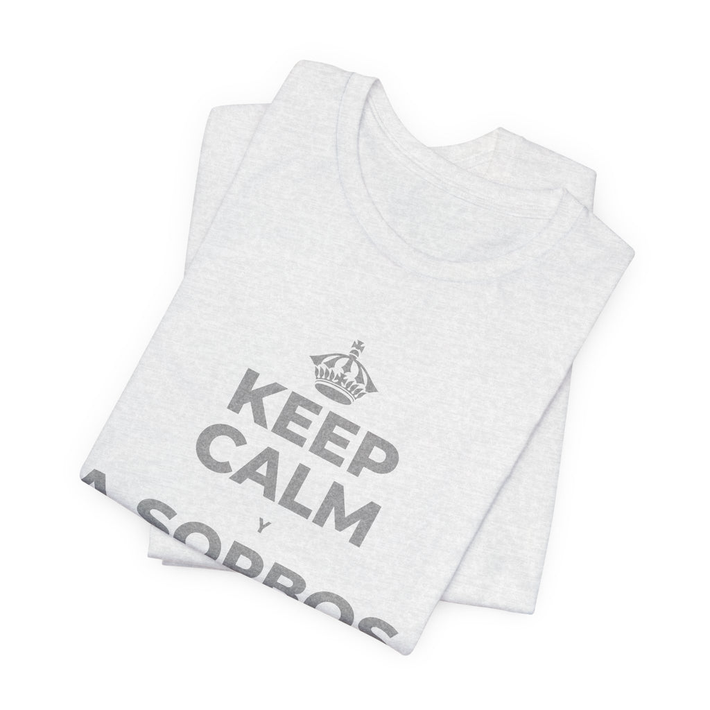 KEEP CALM Y A SORBOS, NO DE GOLPE T-Shirt (Soft Cream–Heather Mauve)