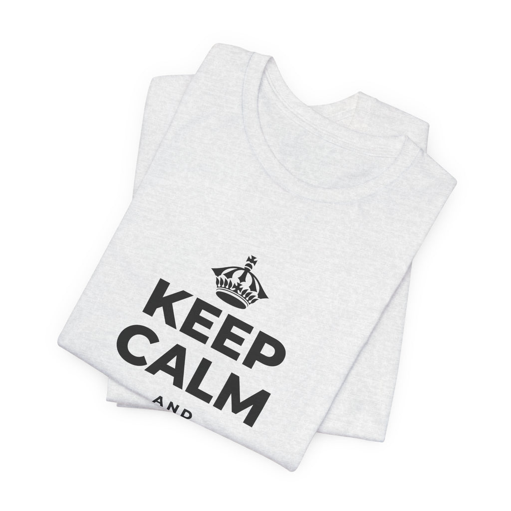 KEEP CALM AND LET LOVE FLOW T-Shirt (Soft Cream–Heather Mauve)