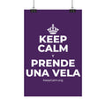 KEEP CALM Y PRENDE UNA VELA Satin Poster
