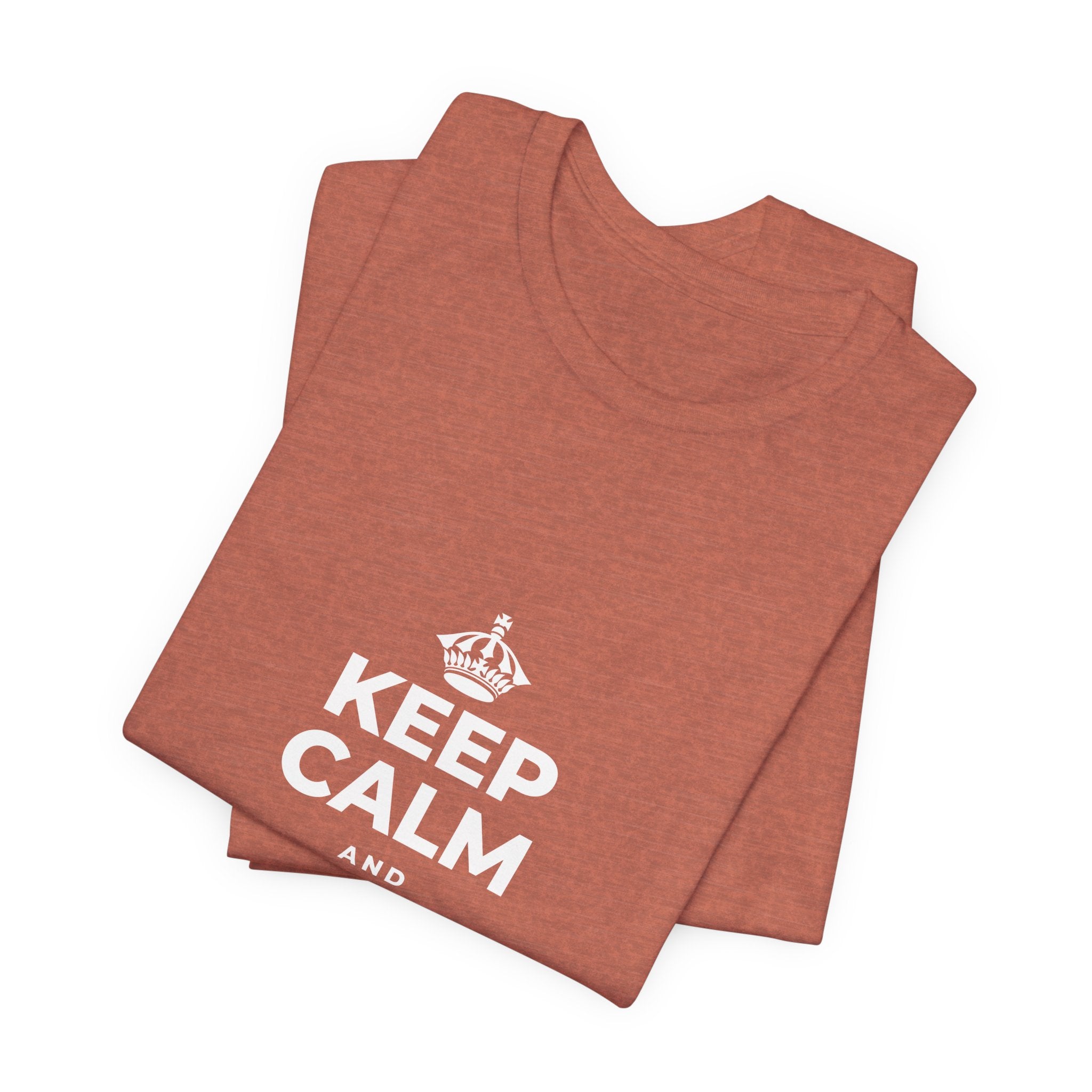 KEEP CALM AND CHASE THE MOONLIGHT T-Shirt (Soft Cream–Heather Mauve)