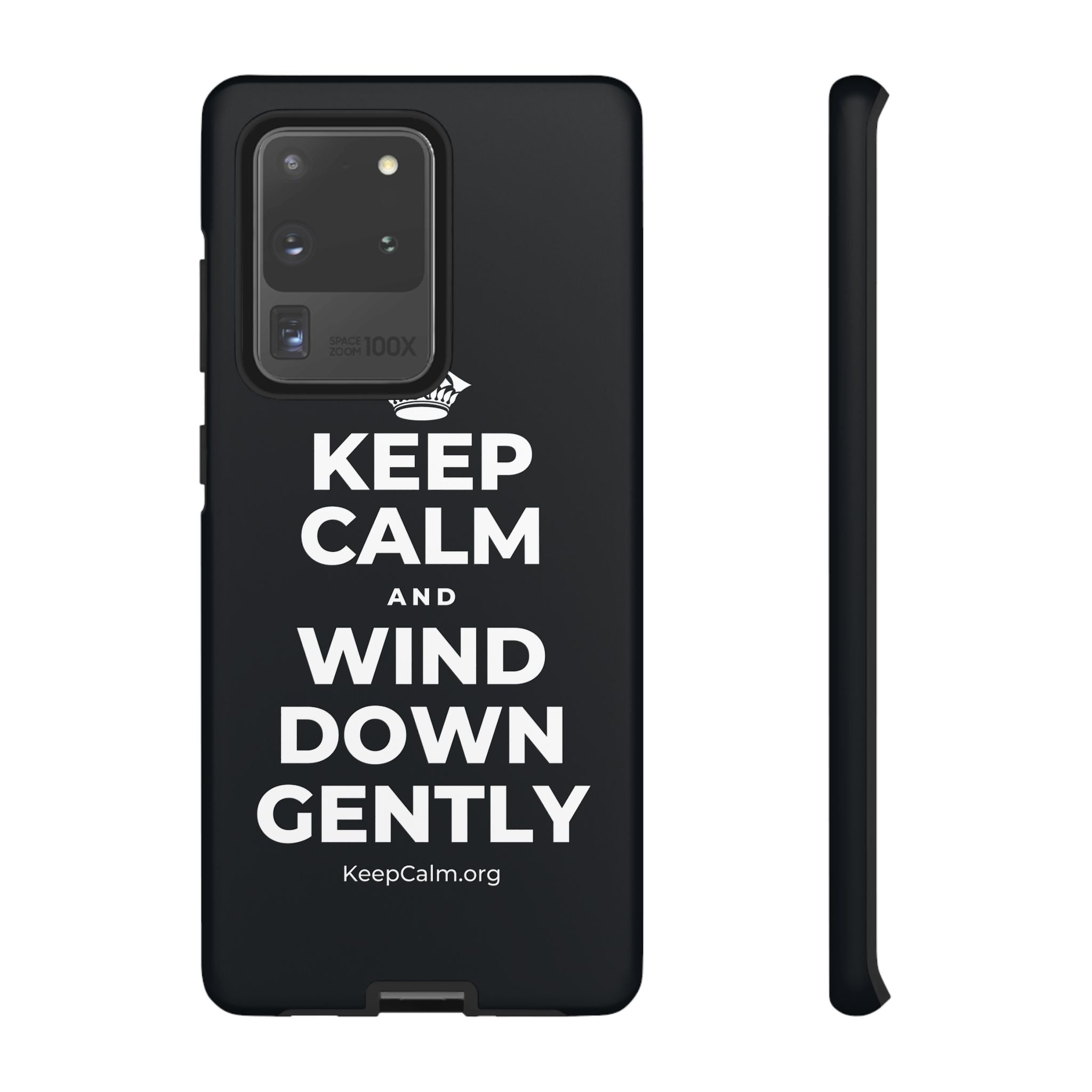 KEEP CALM AND WIND DOWN GENTLY Phone Case (Dark)