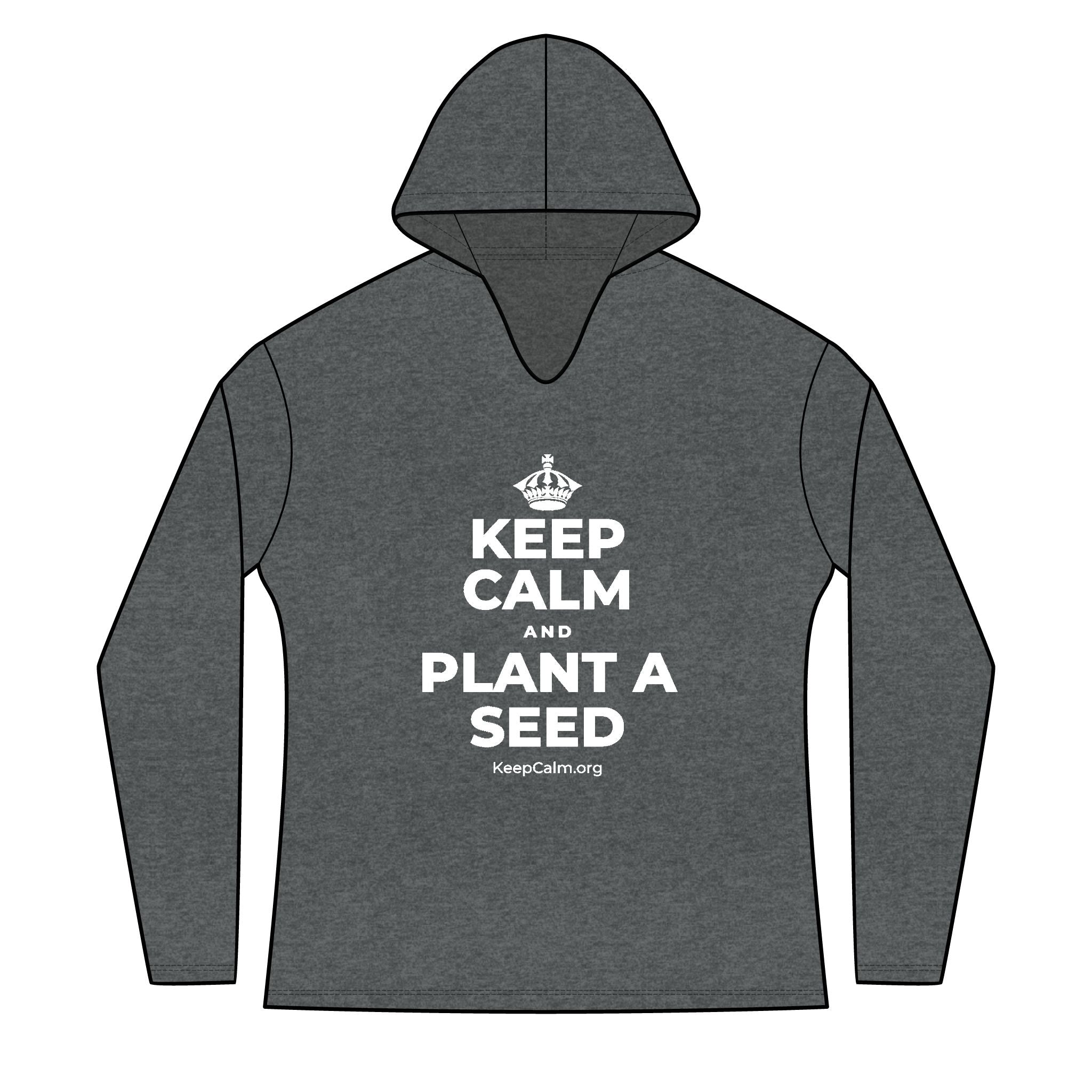KEEP CALM AND PLANT A SEED Women's Long Sleeve Hoodie