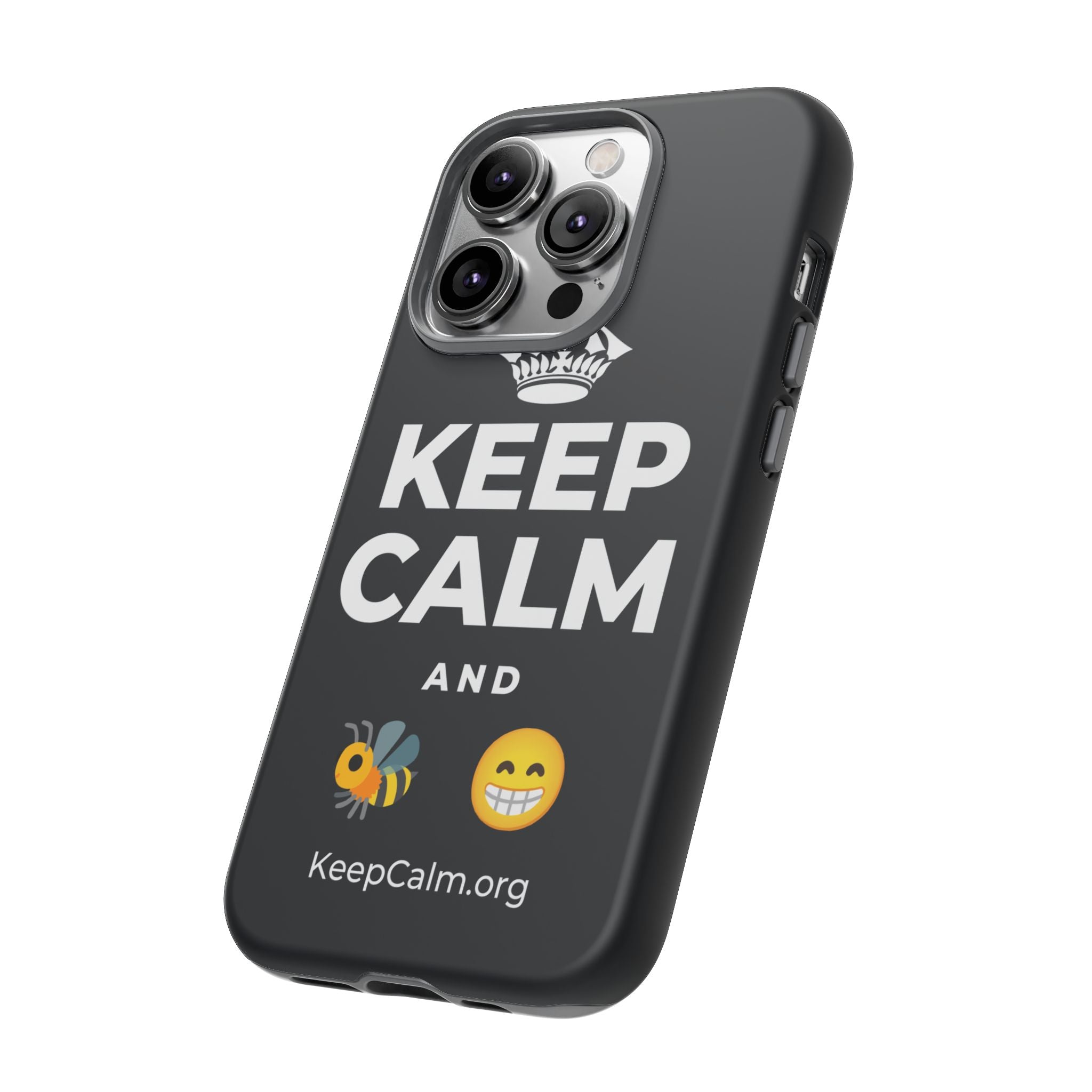 KEEP CALM AND BEE HAPPY Phone Case (Dark)