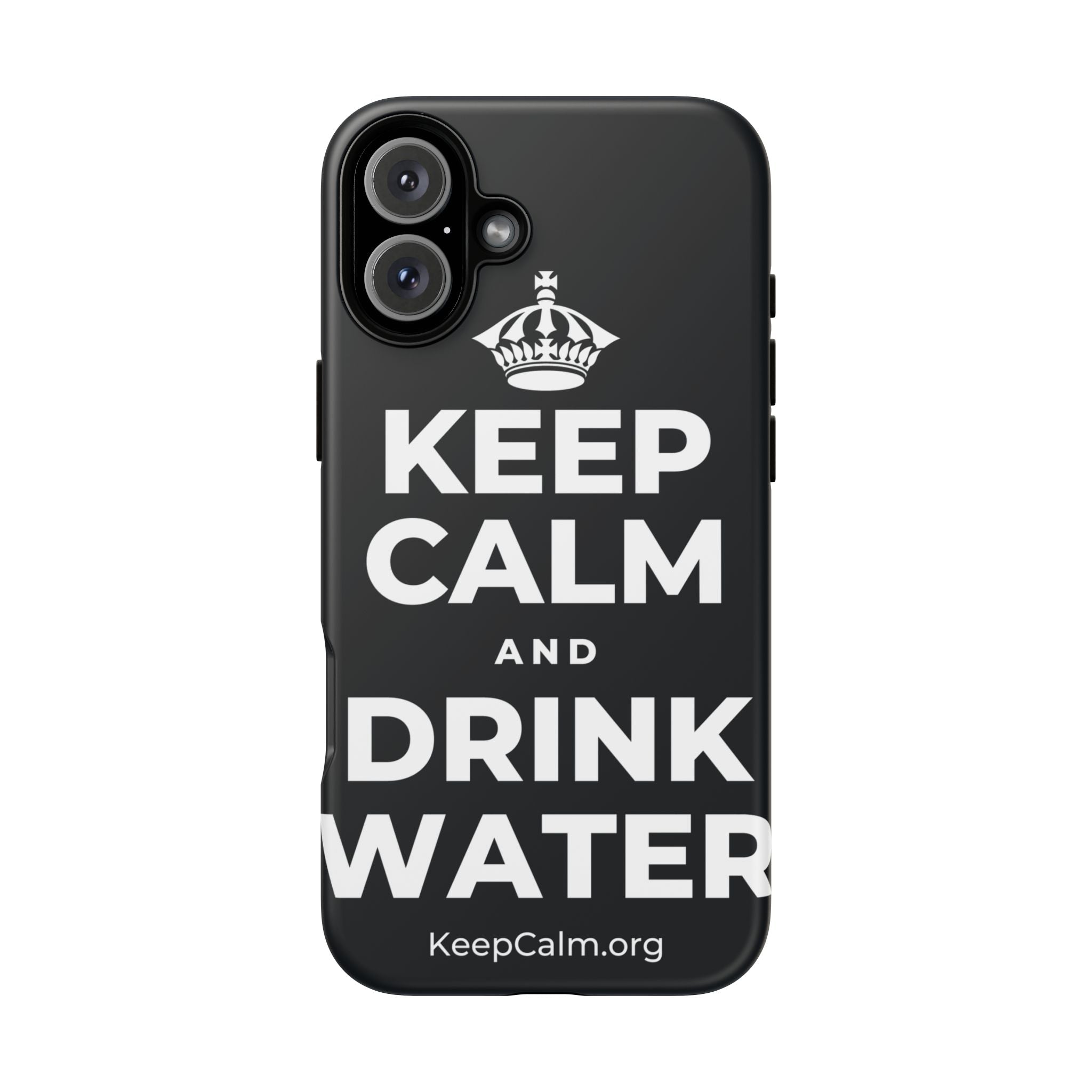 KEEP CALM AND DRINK WATER Phone Case (Dark)