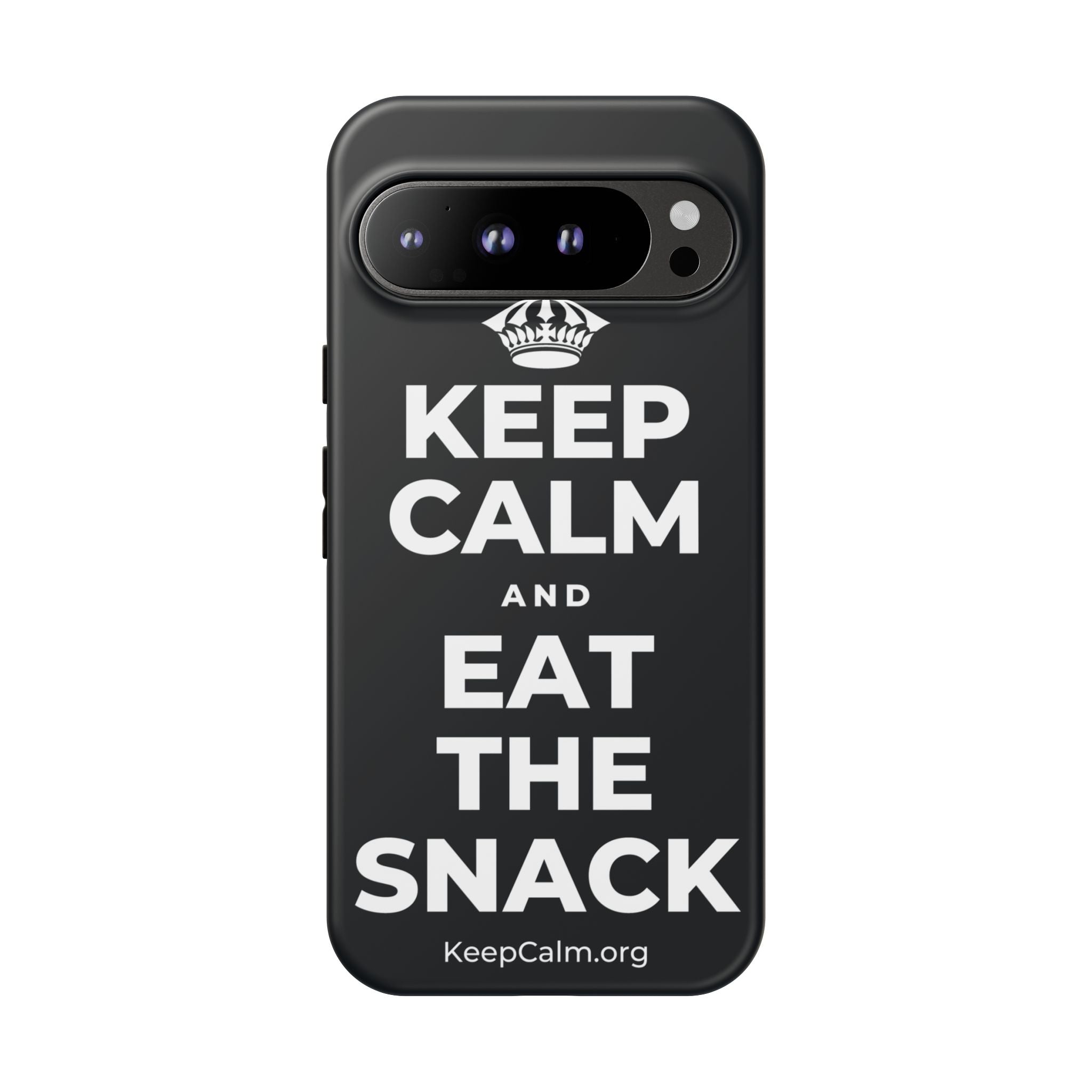 KEEP CALM AND EAT THE SNACK Phone Case (Dark)
