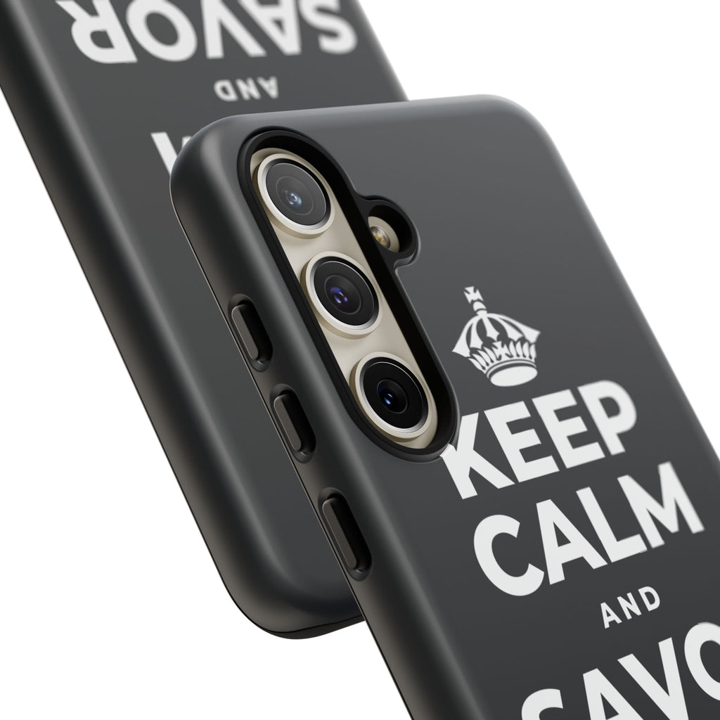 KEEP CALM AND SAVOR THIS MOMENT Phone Case (Dark)