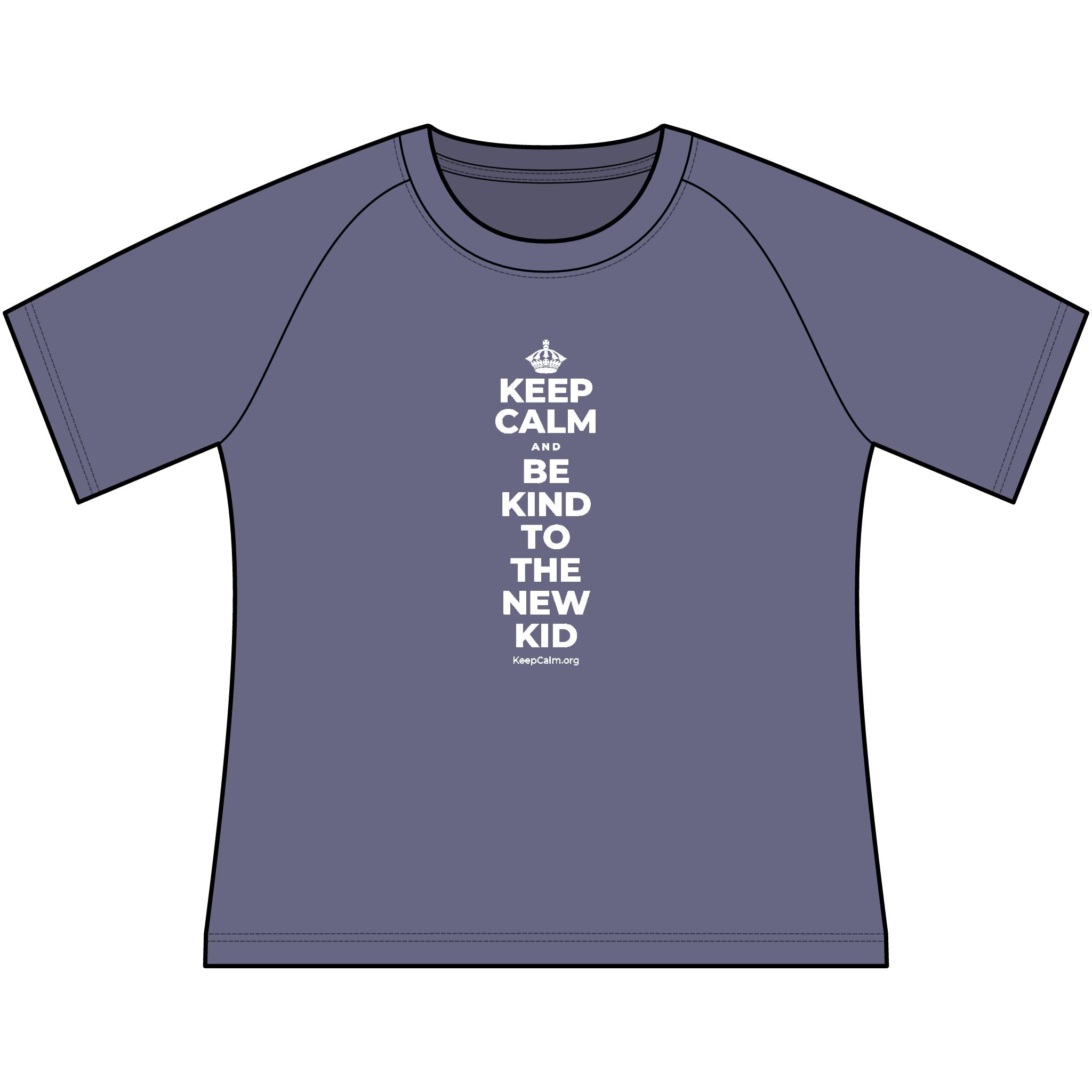 KEEP CALM AND BE KIND TO THE NEW KID Women's Raglan Tee