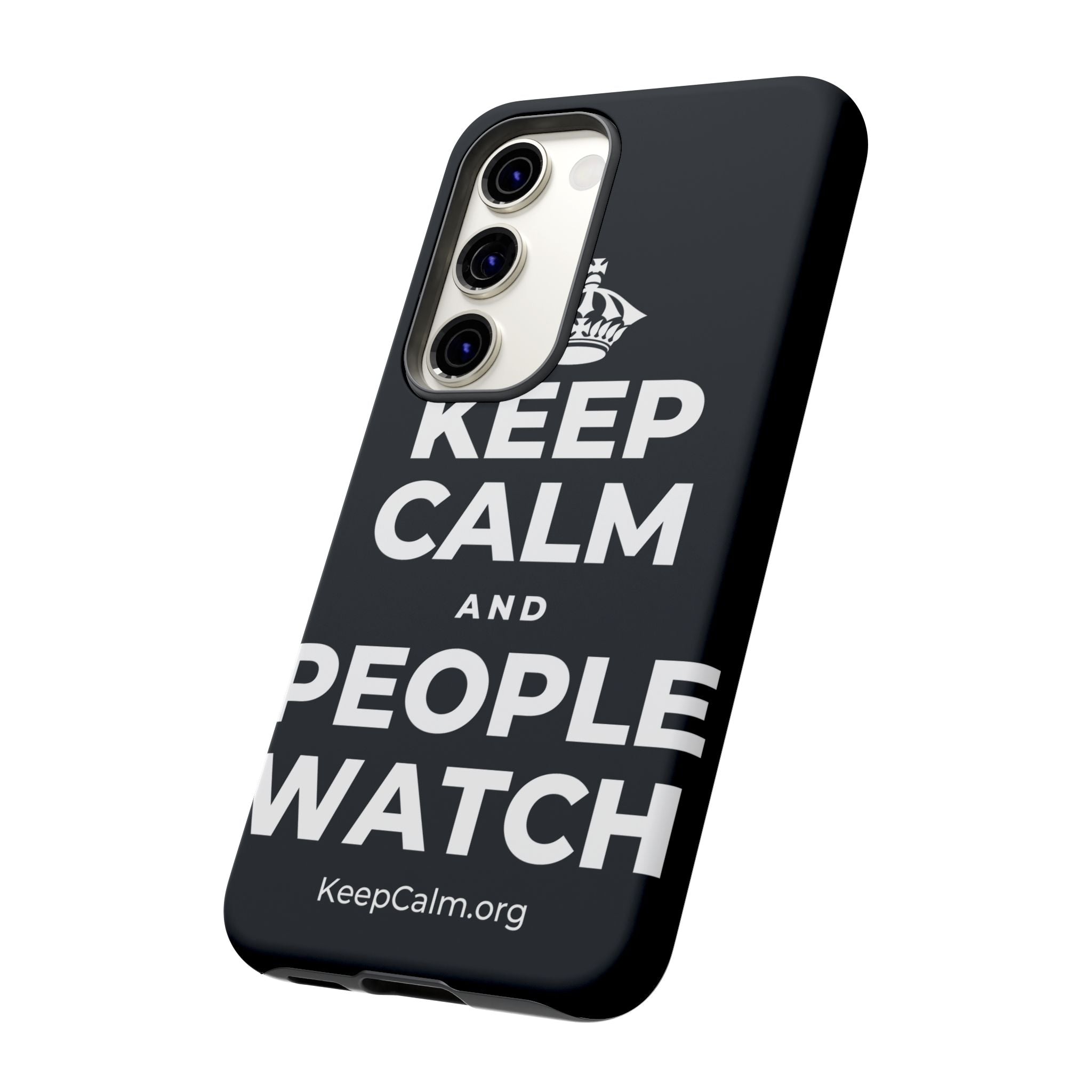 KEEP CALM AND PEOPLE WATCH Phone Case (Dark)