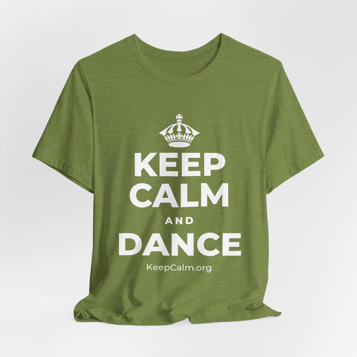 KEEP CALM AND DANCE T-Shirt (Baby Blue–Silver)