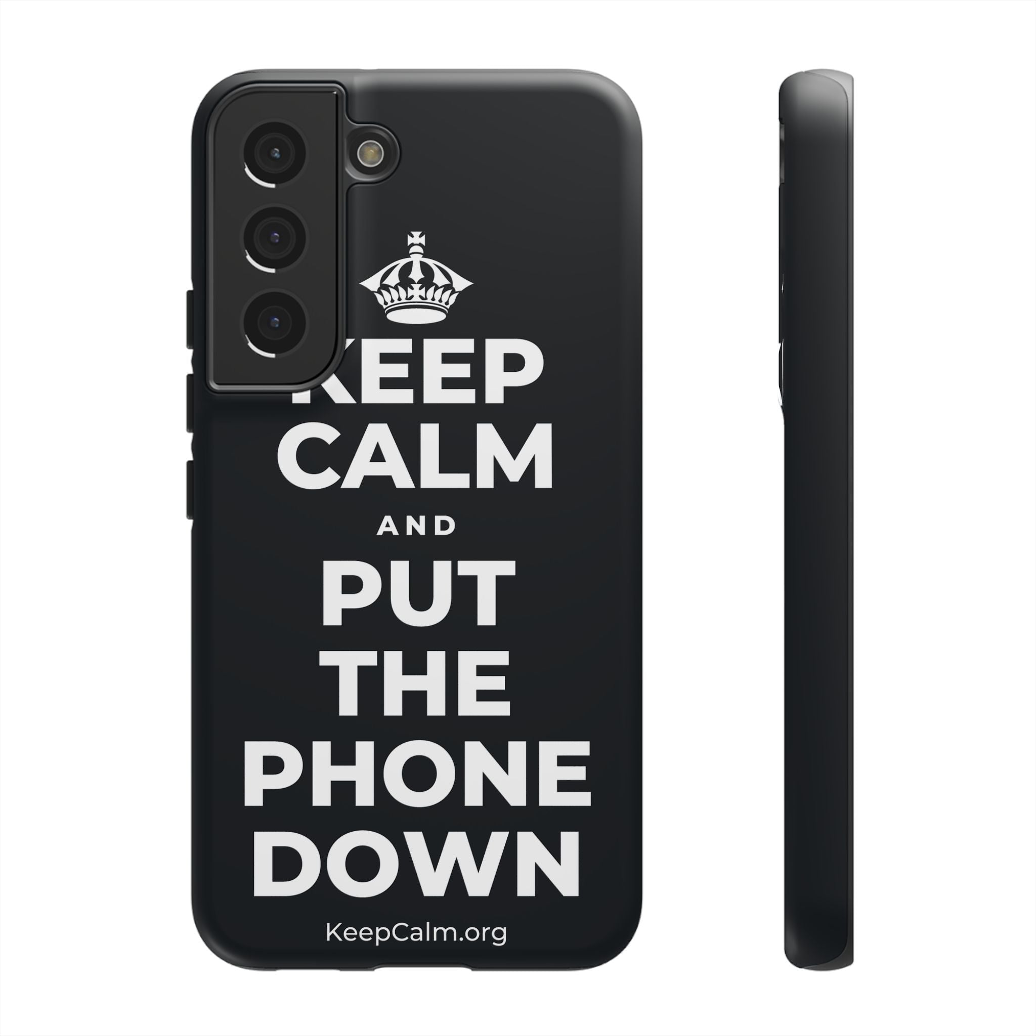 KEEP CALM AND PUT THE PHONE DOWN Phone Case (Dark)