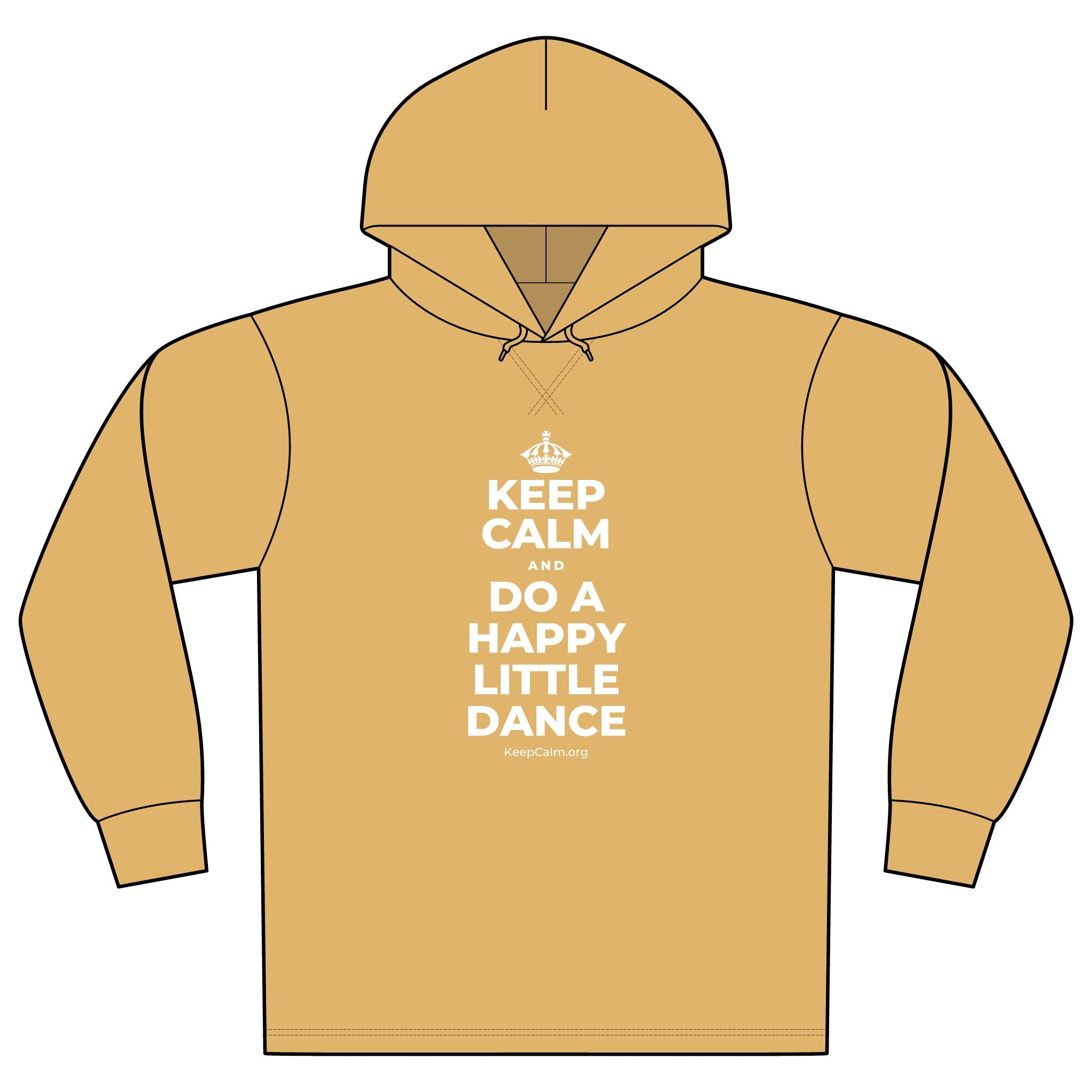 KEEP CALM AND DO A HAPPY LITTLE DANCE Organic Hoodie Tee