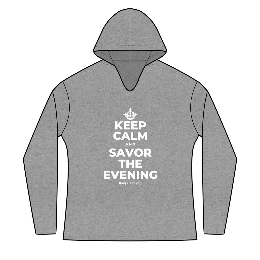 KEEP CALM AND SAVOR THE EVENING Women's Long Sleeve Hoodie