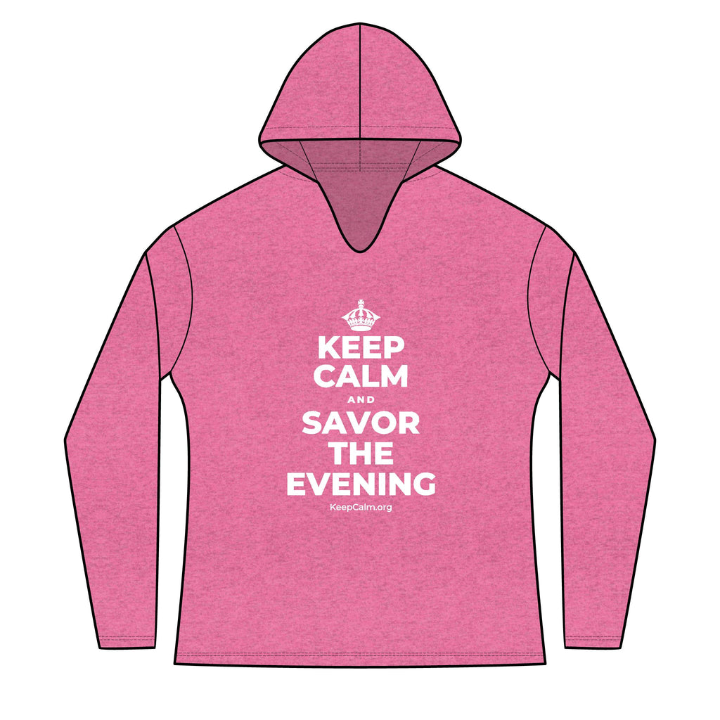 KEEP CALM AND SAVOR THE EVENING Women's Long Sleeve Hoodie