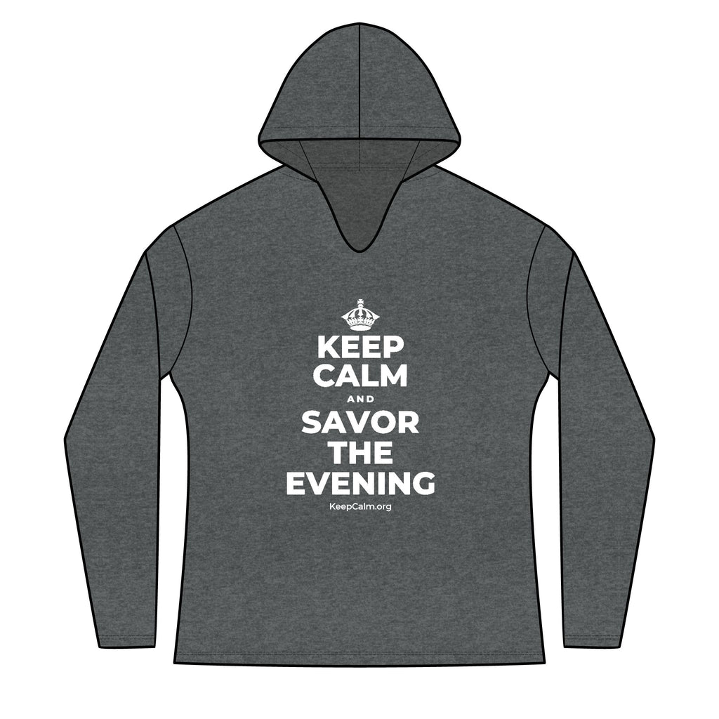 KEEP CALM AND SAVOR THE EVENING Women's Long Sleeve Hoodie