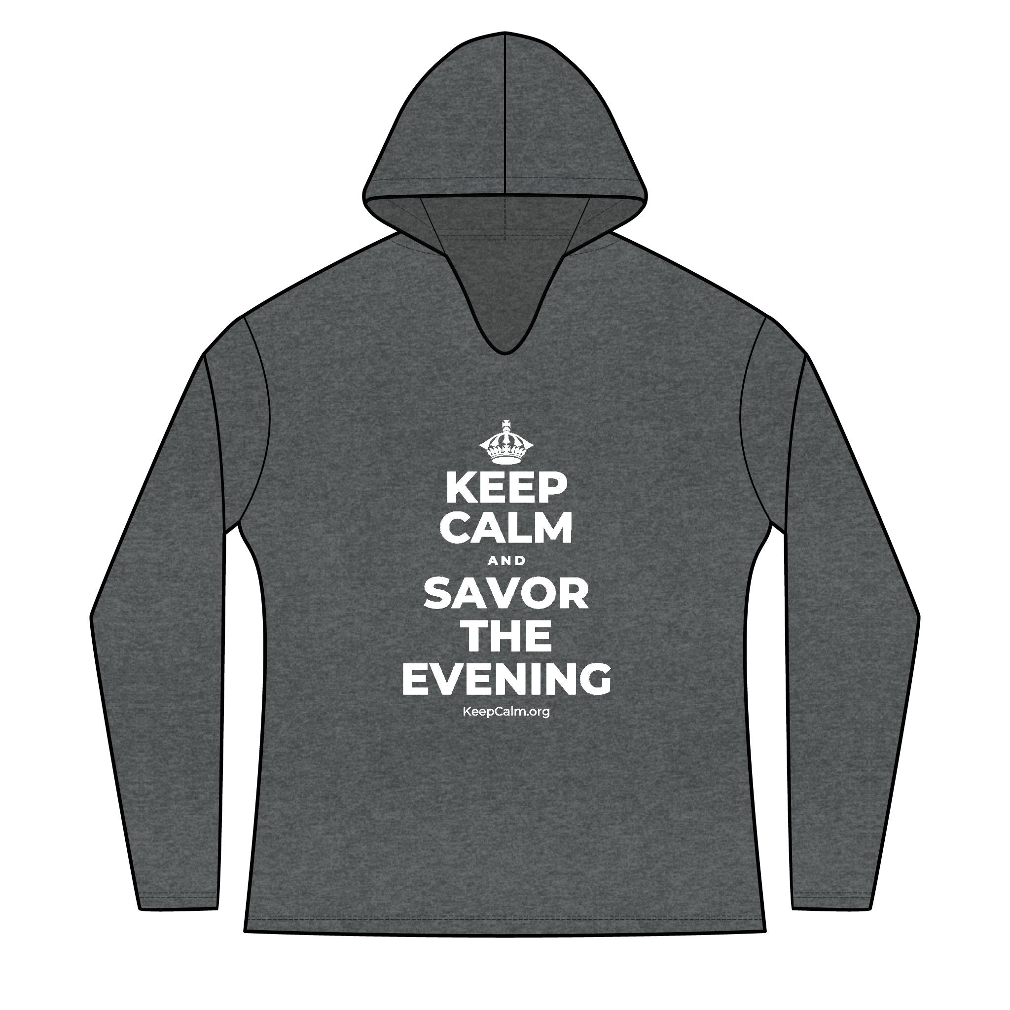 KEEP CALM AND SAVOR THE EVENING Women's Long Sleeve Hoodie