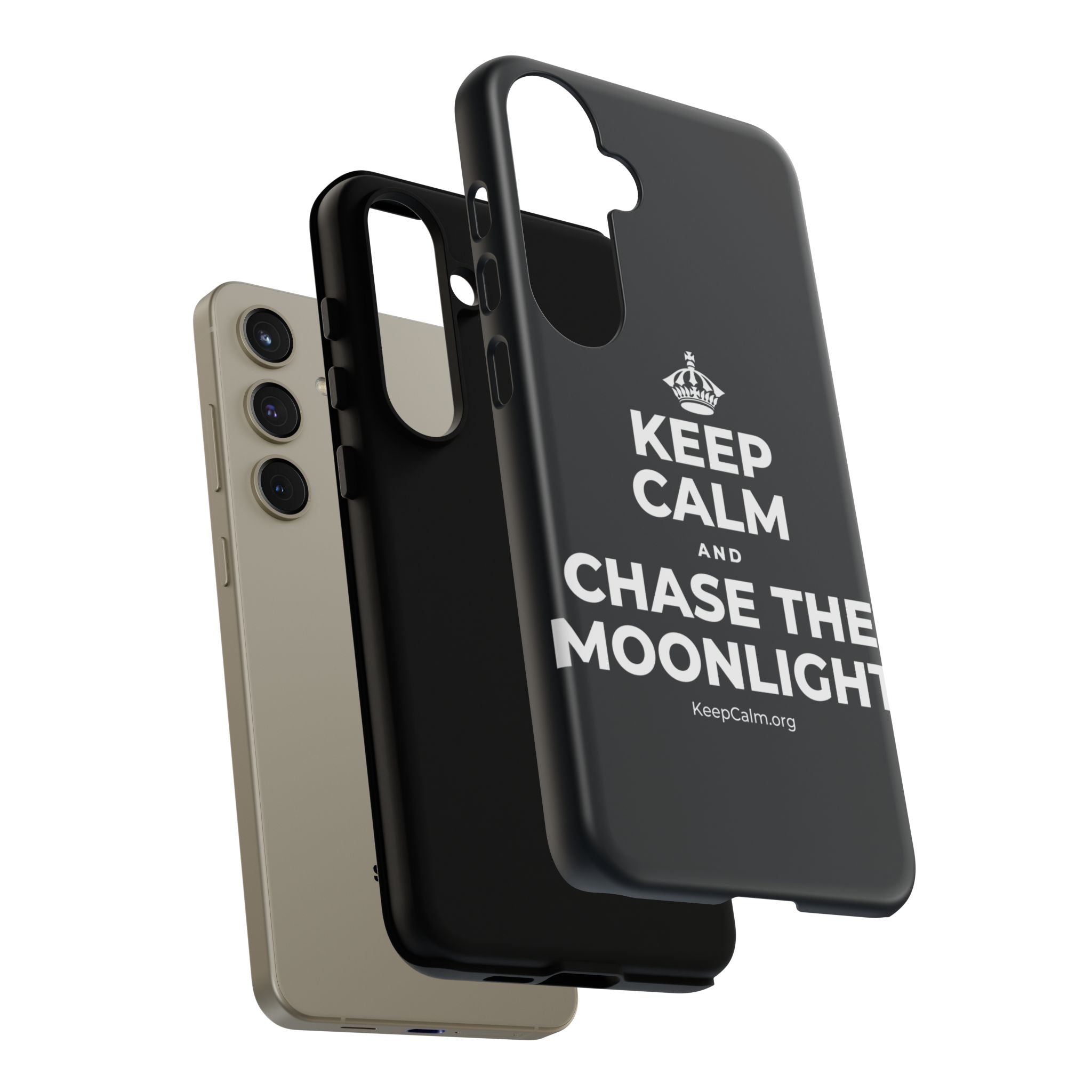 KEEP CALM AND CHASE THE MOONLIGHT Phone Case (Dark)