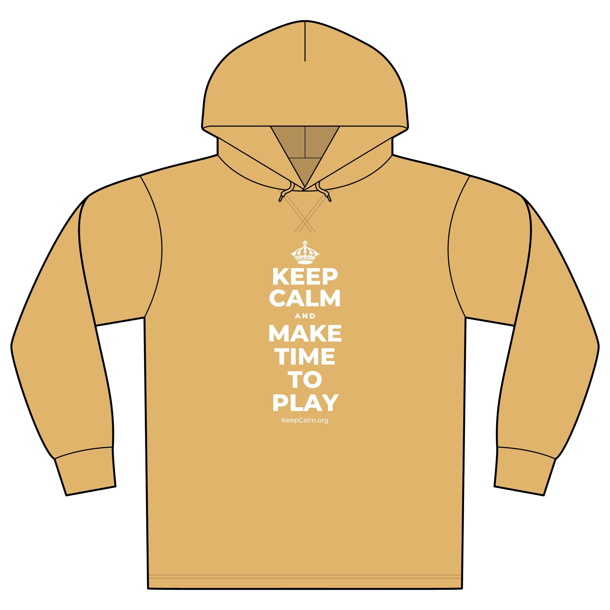 KEEP CALM AND MAKE TIME TO PLAY Organic Hoodie Tee