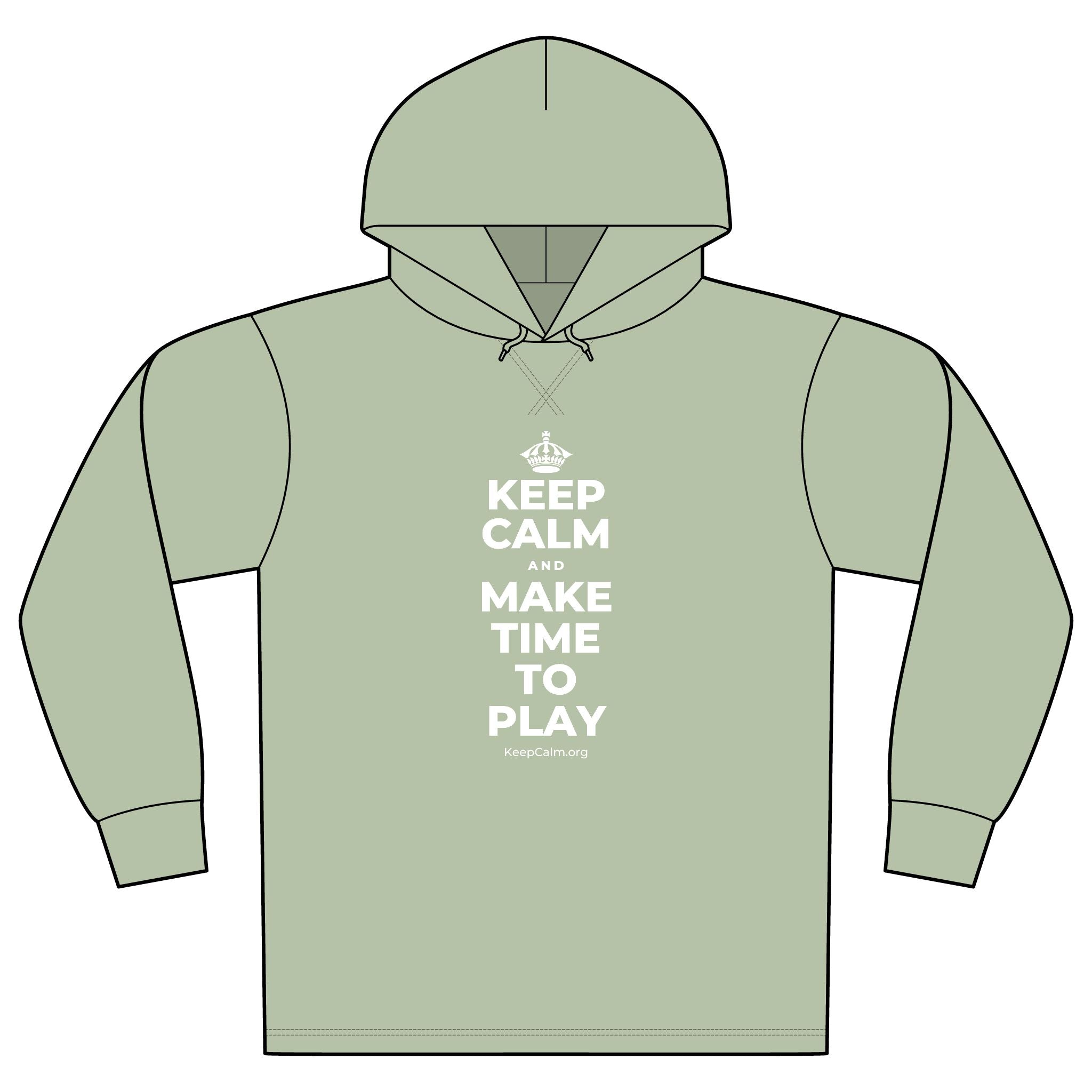 KEEP CALM AND MAKE TIME TO PLAY Organic Hoodie Tee