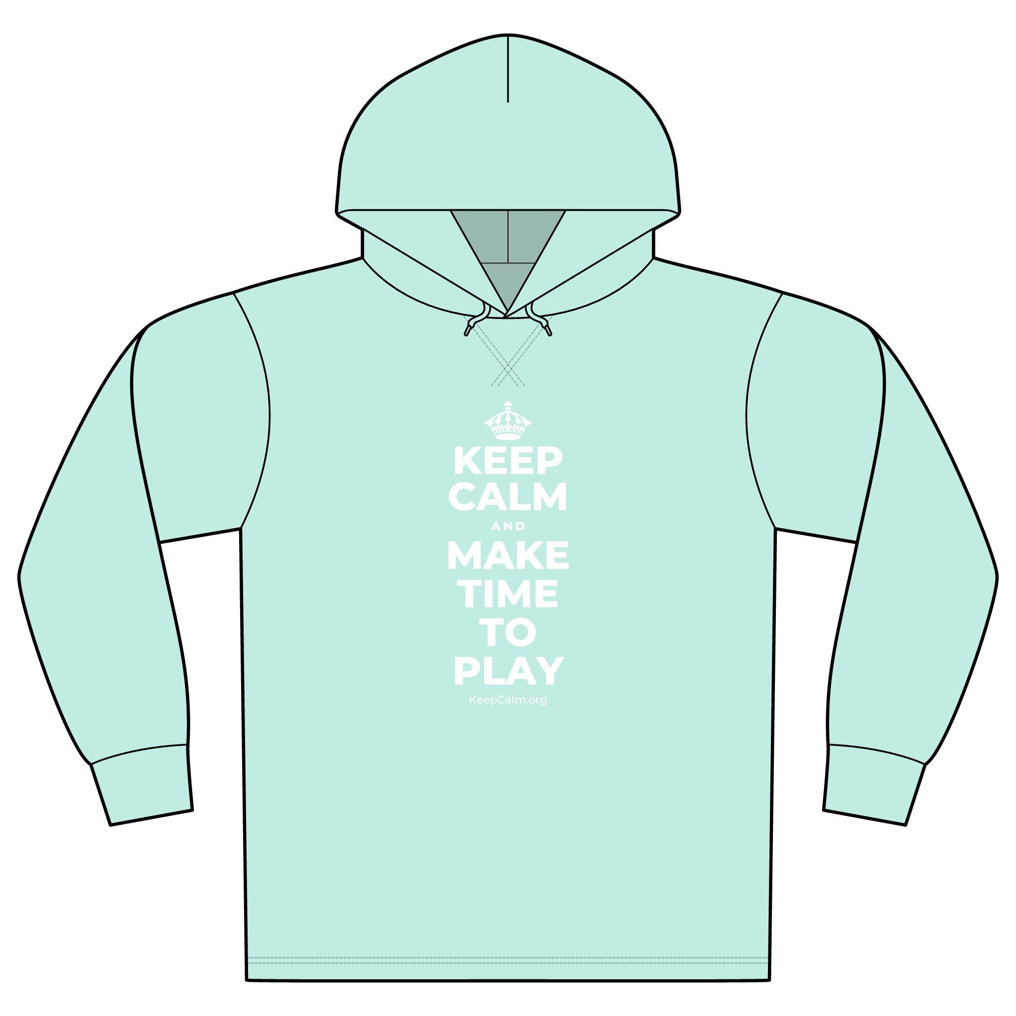 KEEP CALM AND MAKE TIME TO PLAY Organic Hoodie Tee