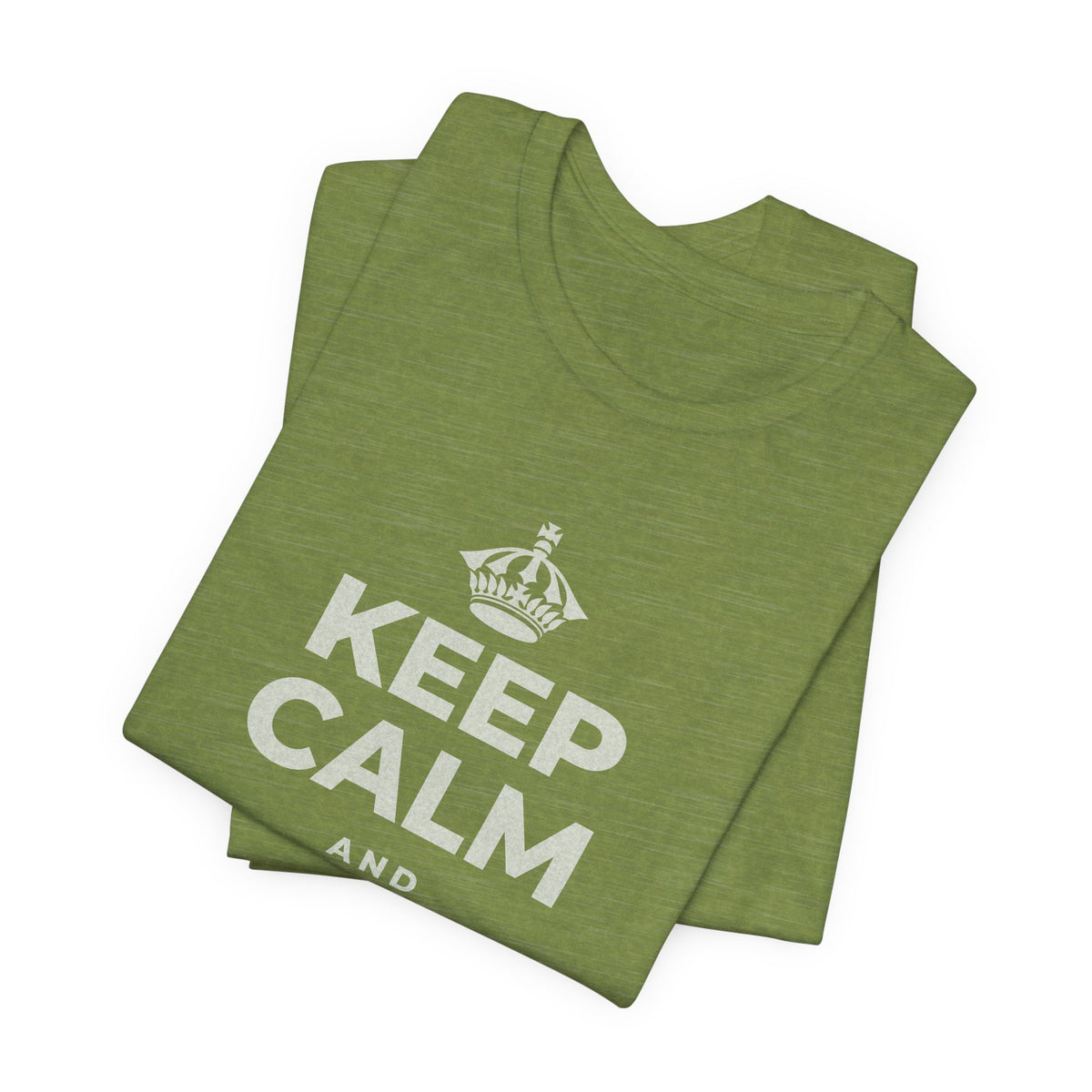 KEEP CALM AND LOOK UP TODAY T-Shirt (Baby Blue–Silver)