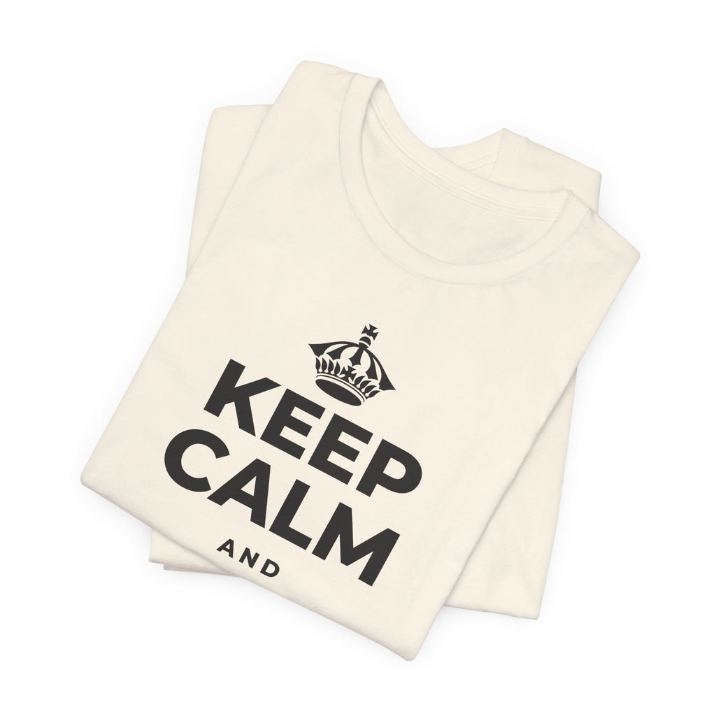 KEEP CALM AND UNCLENCH T-Shirt (White–Asphalt)