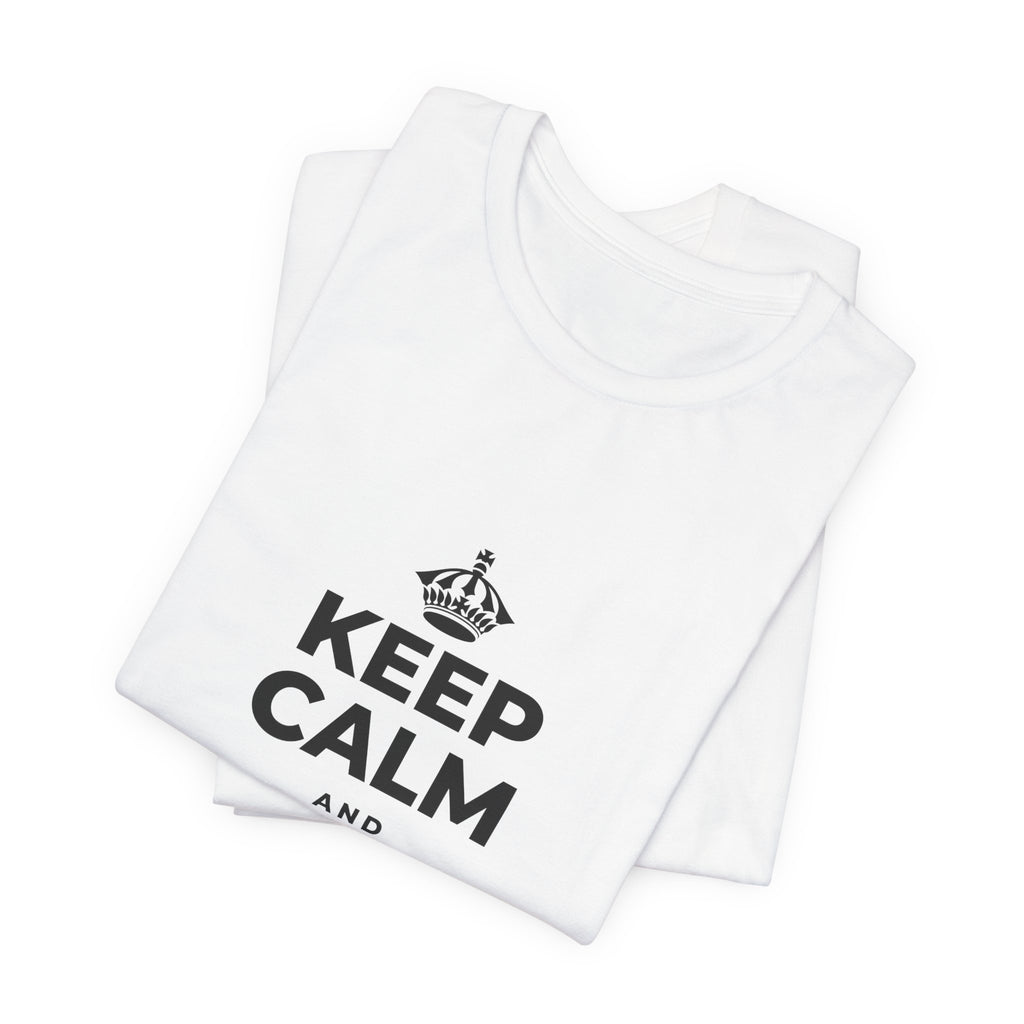 KEEP CALM AND KEEP DREAMING T-Shirt (White–Asphalt)